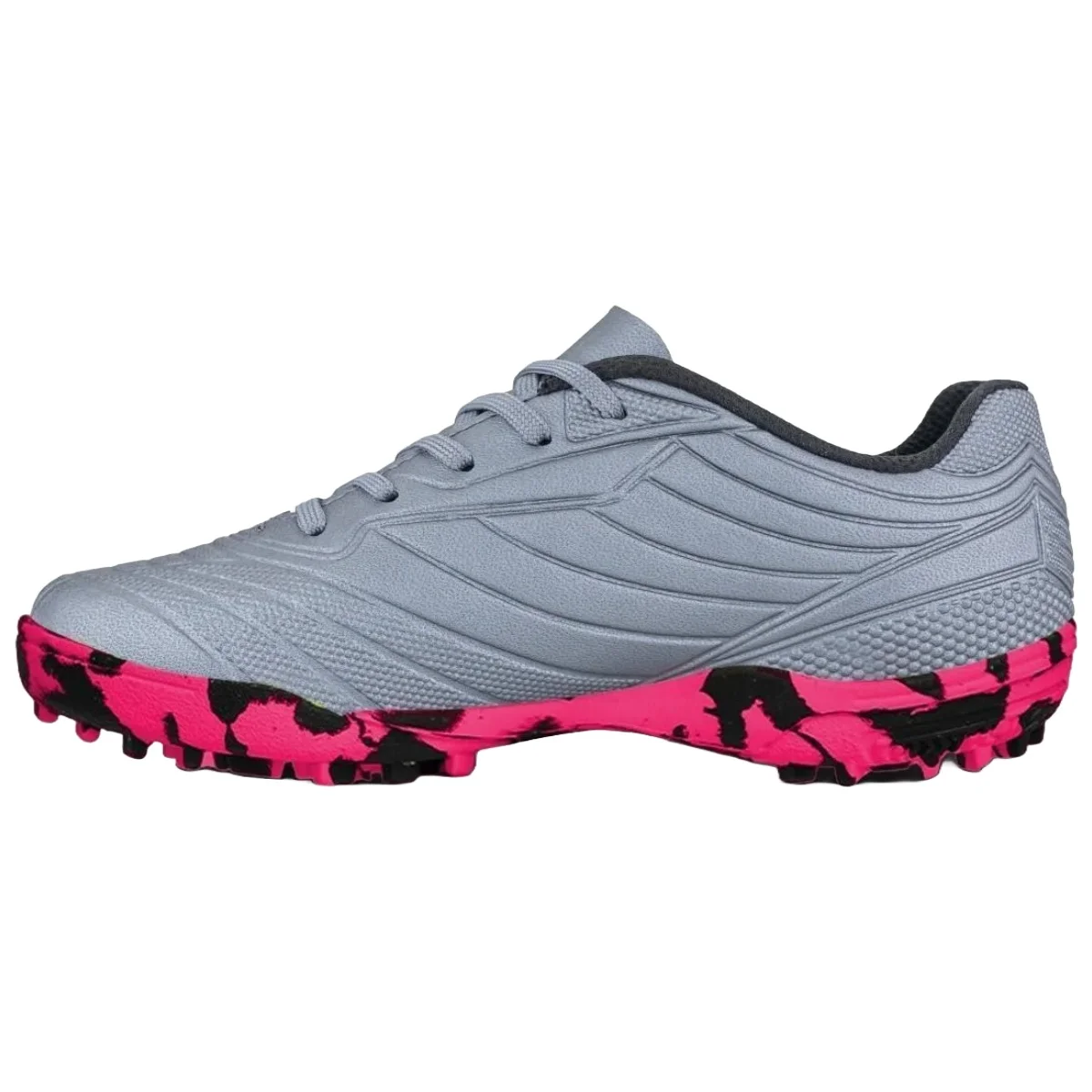 Chuteira Society Penalty Matis Kids XXI Infantil Cinza e Pink Cinza/Rosa 2