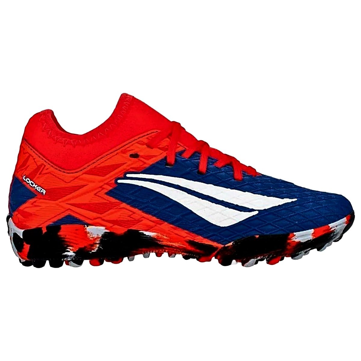 Chuteira Society Penalty Rx Locker Y-3 Infantil Laranja e Azul