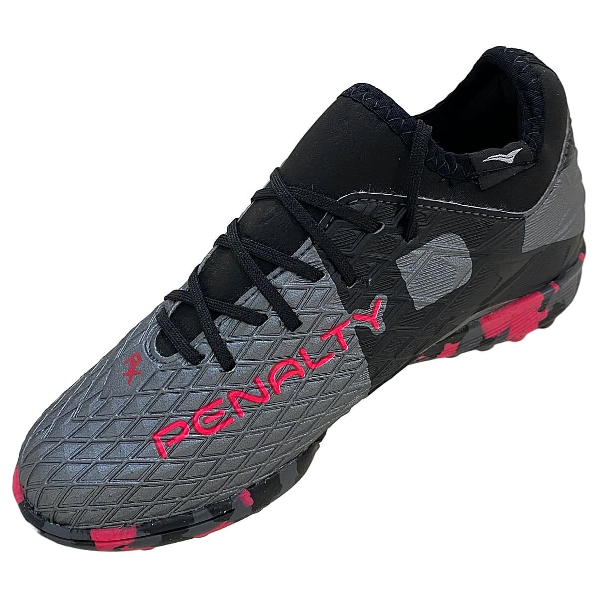Chuteira Society Penalty Rx Locker Y-3 Infantil Cinza e Pink Cinza/Rosa 4