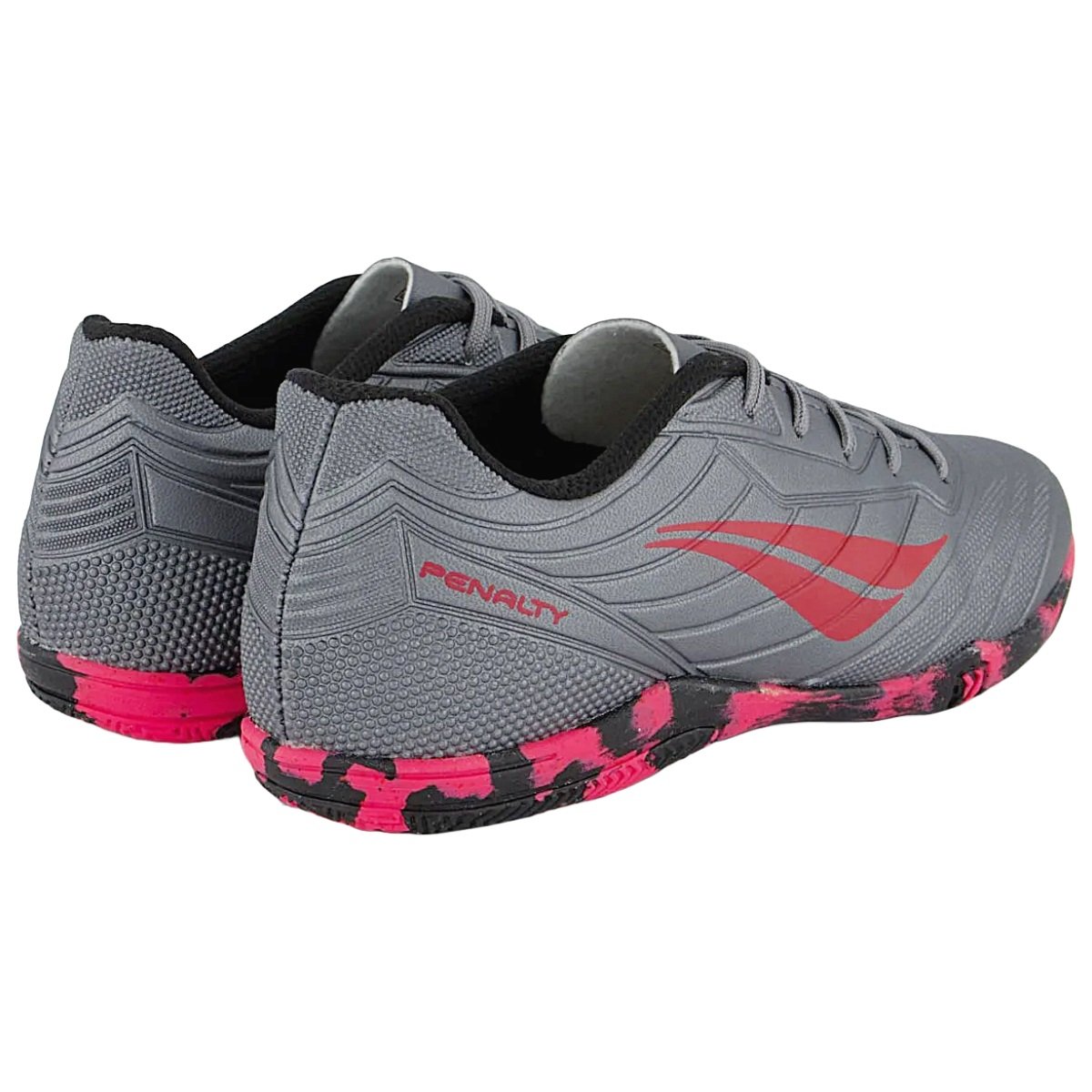 Chuteira Futsal Penalty Matis Kids XXI Infantil Cinza e Pink Cinza/Rosa 3