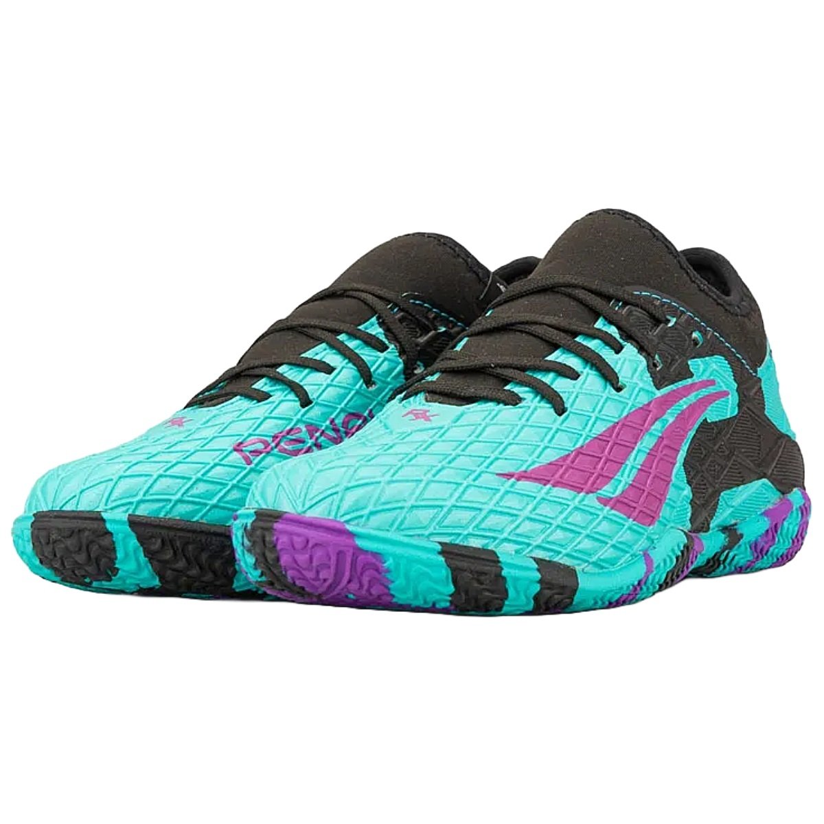 Chuteira Futsal Penalty RX Locker Y-3 Infantil Turquesa e Preto Azul/Preto 3