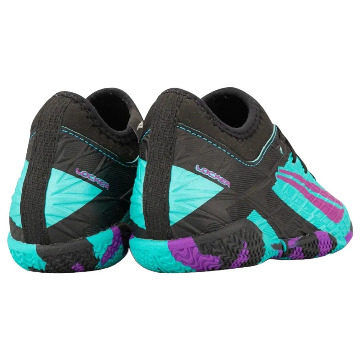 Chuteira Futsal Penalty RX Locker Y-3 Infantil Turquesa e Preto Azul/Preto 4