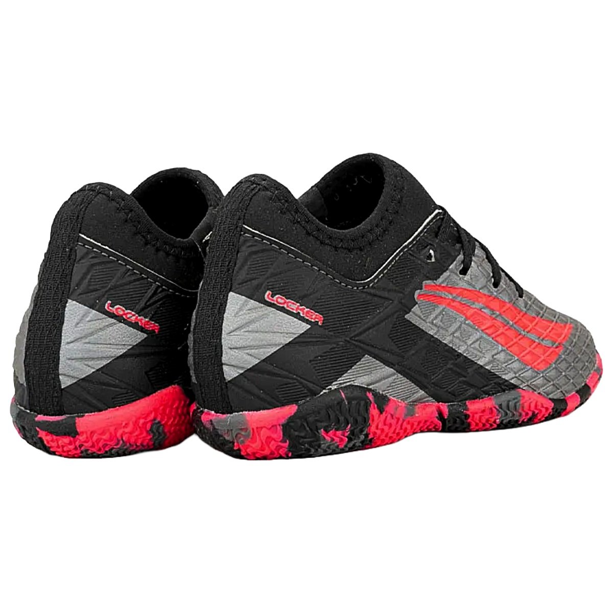 Chuteira Futsal Penalty RX Locker Y-3 Infantil Cinza e Pink Cinza/Rosa 4