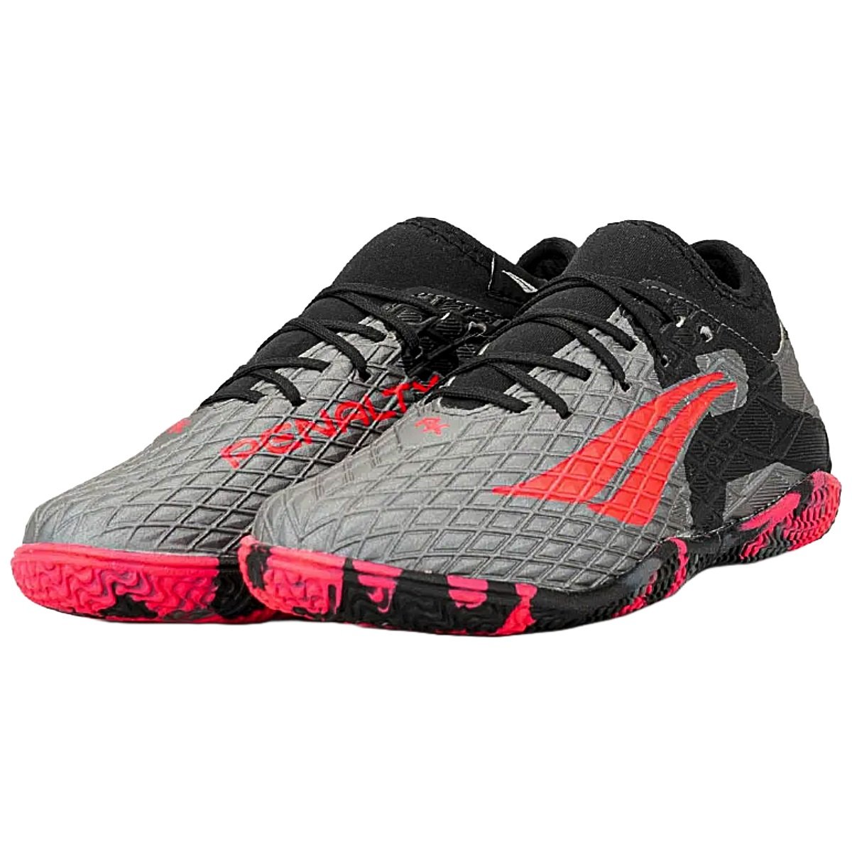 Chuteira Futsal Penalty RX Locker Y-3 Infantil Cinza e Pink Cinza/Rosa 3