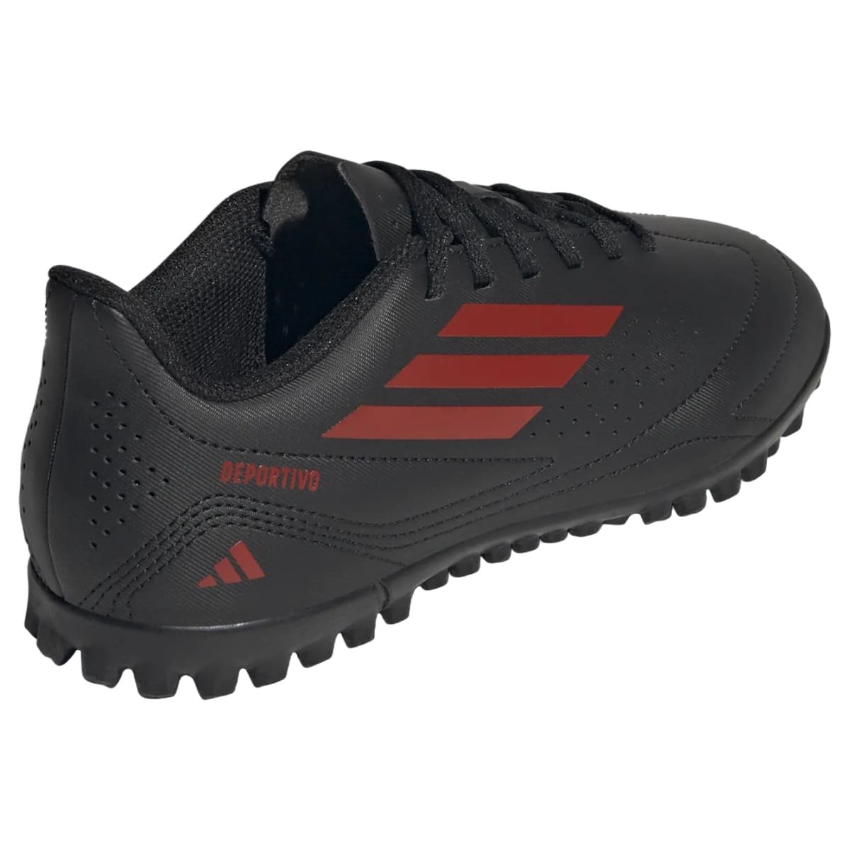 Chuteira Society Adidas Deportivo III Infantil Preto e Vermelho Preto 4