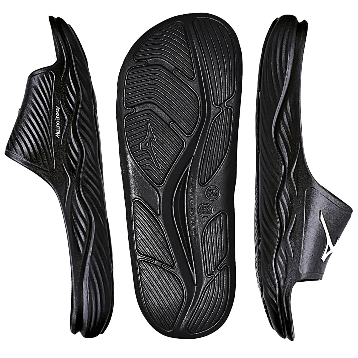 Chinelo Mizuno Slide Enerzy Masculino Preto Preto 6