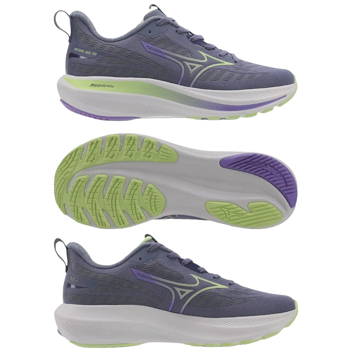 Tênis Mizuno Base Ride Feminino Cinza e Lilás Roxo 6