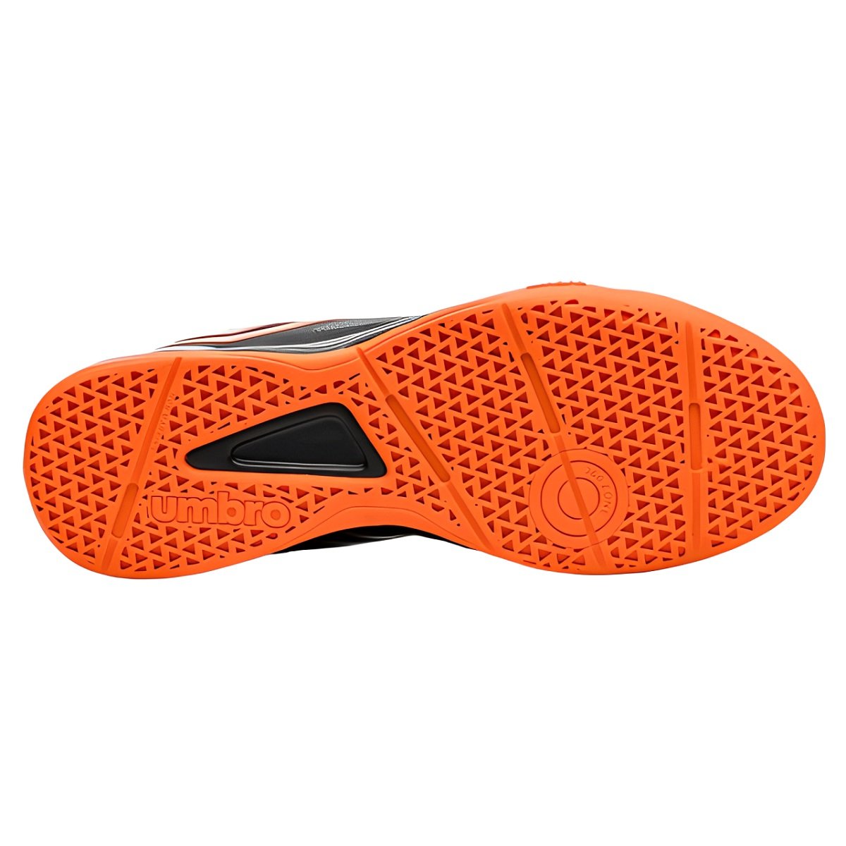 Chuteira Futsal Umbro Pro 5 Bump Club Masculino Preto e Laranja Preto 7