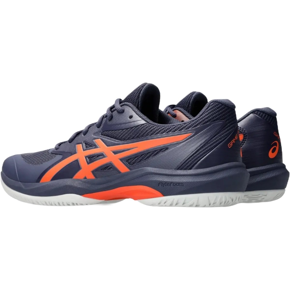 Tênis Asics Game FF Clay Masculino Marinho e Laranja Azul 4