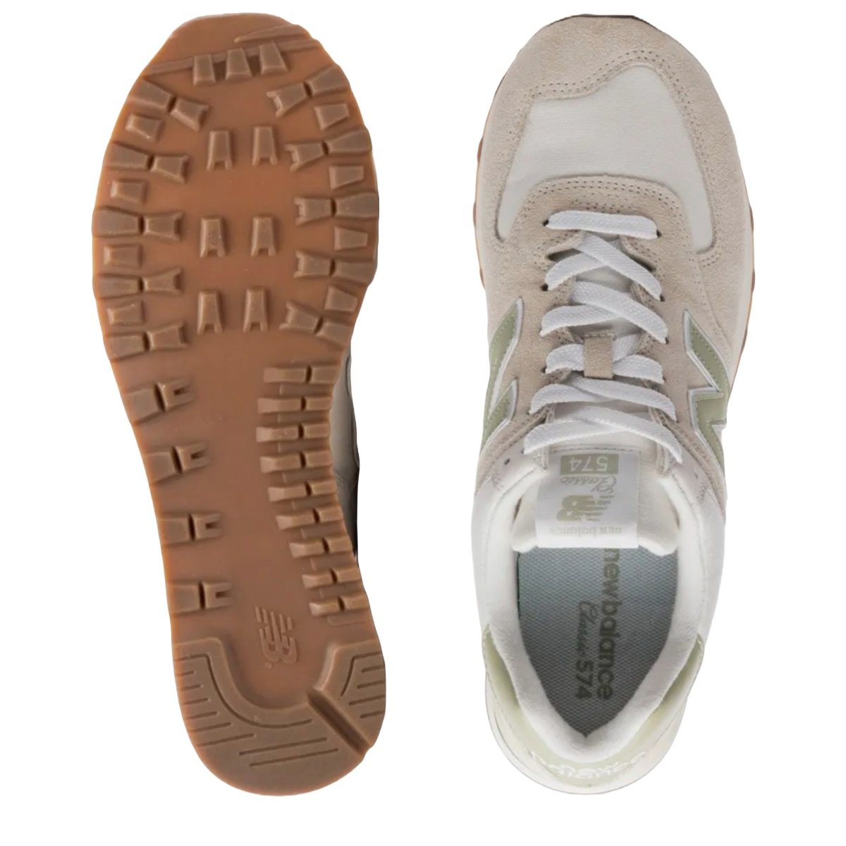 Tênis New Balance 574 Feminino Creme 8