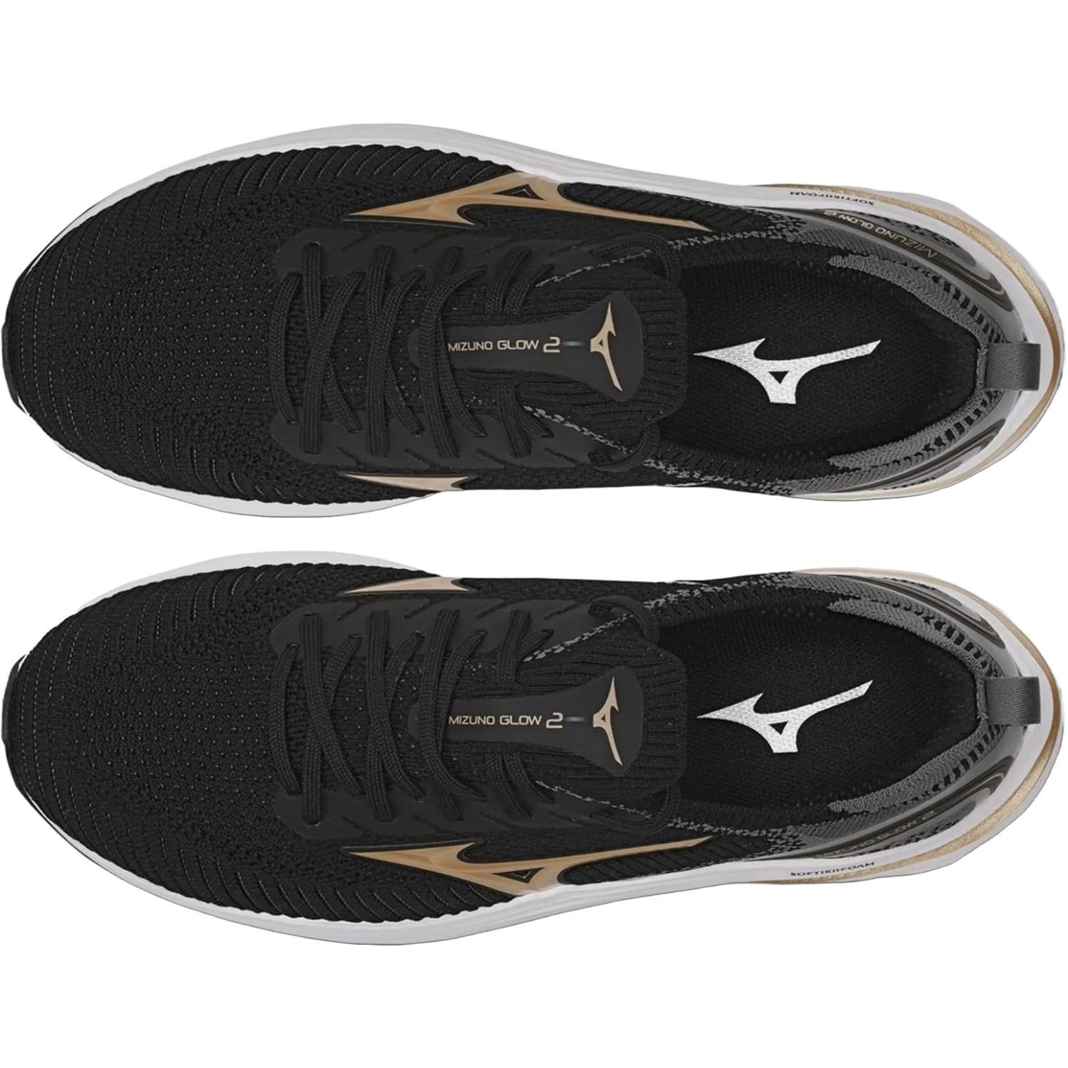 Tênis Mizuno Glow 2 Feminino Preto/Laranja 2