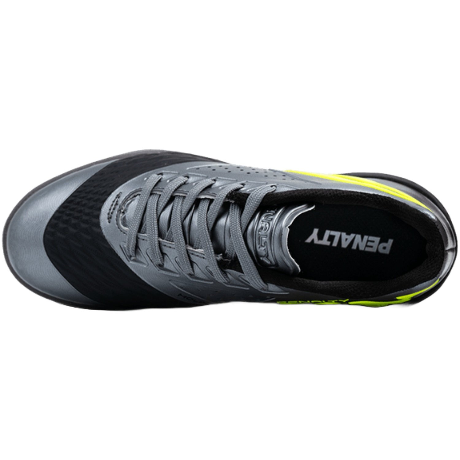 Chuteira Futsal Penalty Max 200 Infantil Cinza/Preto/Amarelo 3