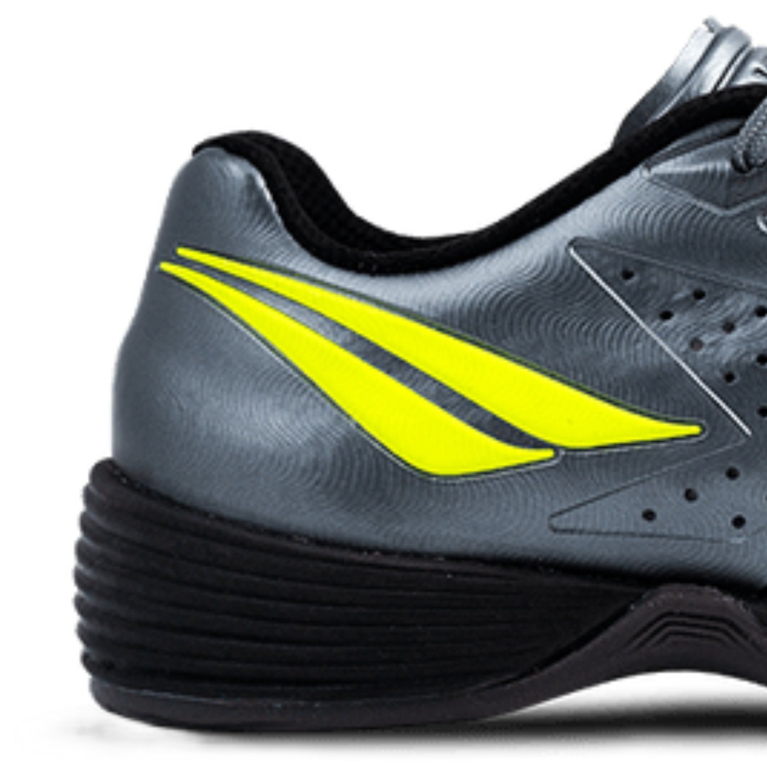 Chuteira Futsal Penalty Max 200 Infantil Cinza/Preto/Amarelo 5