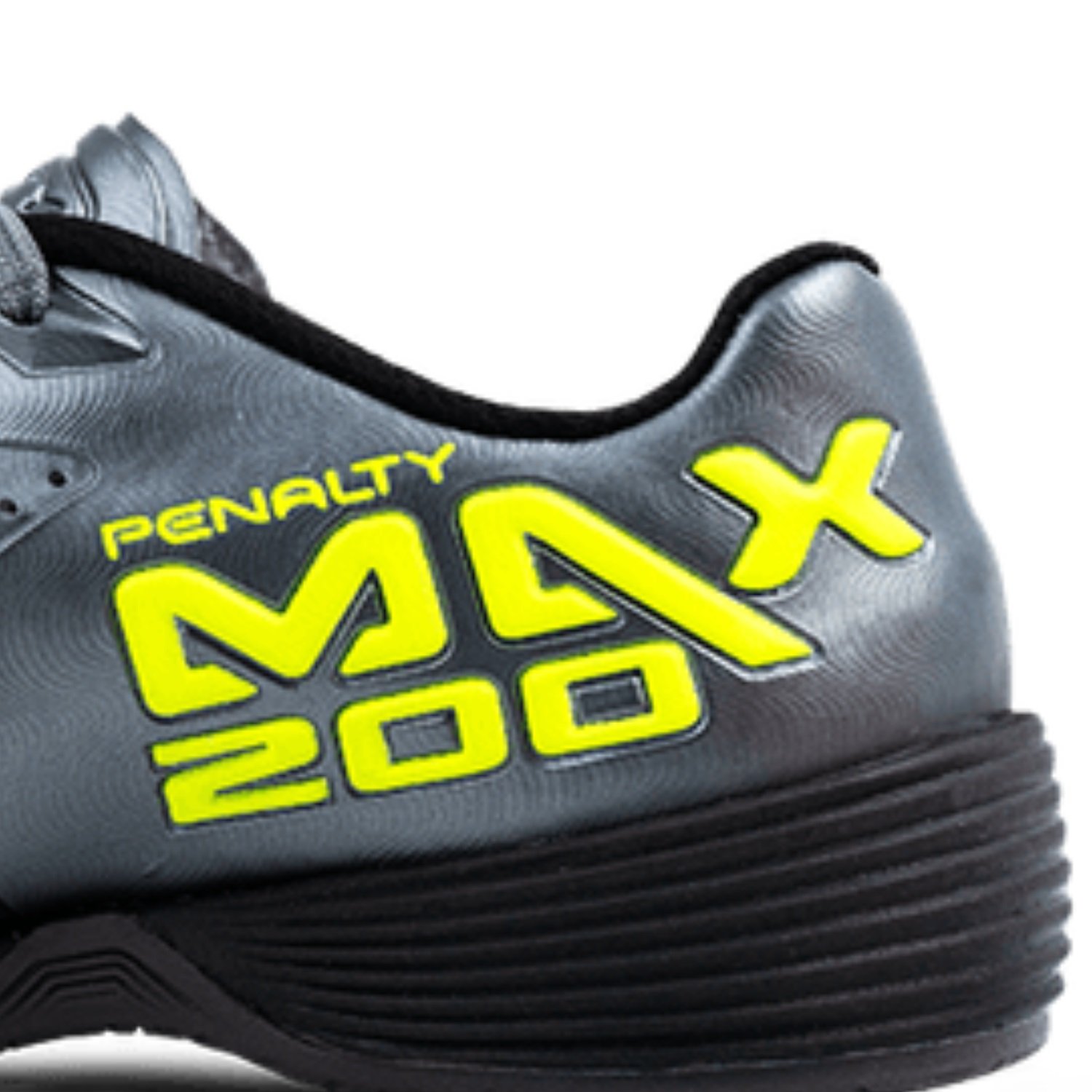 Chuteira Futsal Penalty Max 200 Infantil Cinza/Preto/Amarelo 6