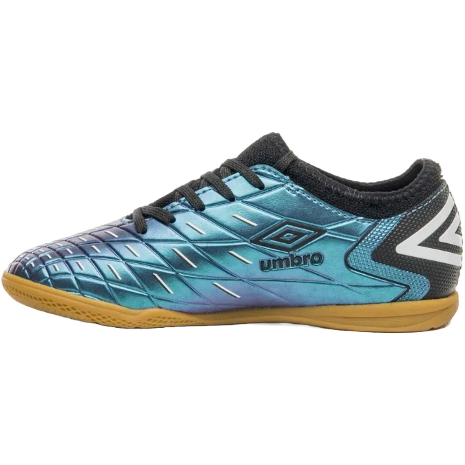 Chuteira Futsal Umbro Domain Infantil Azul/Preto 2