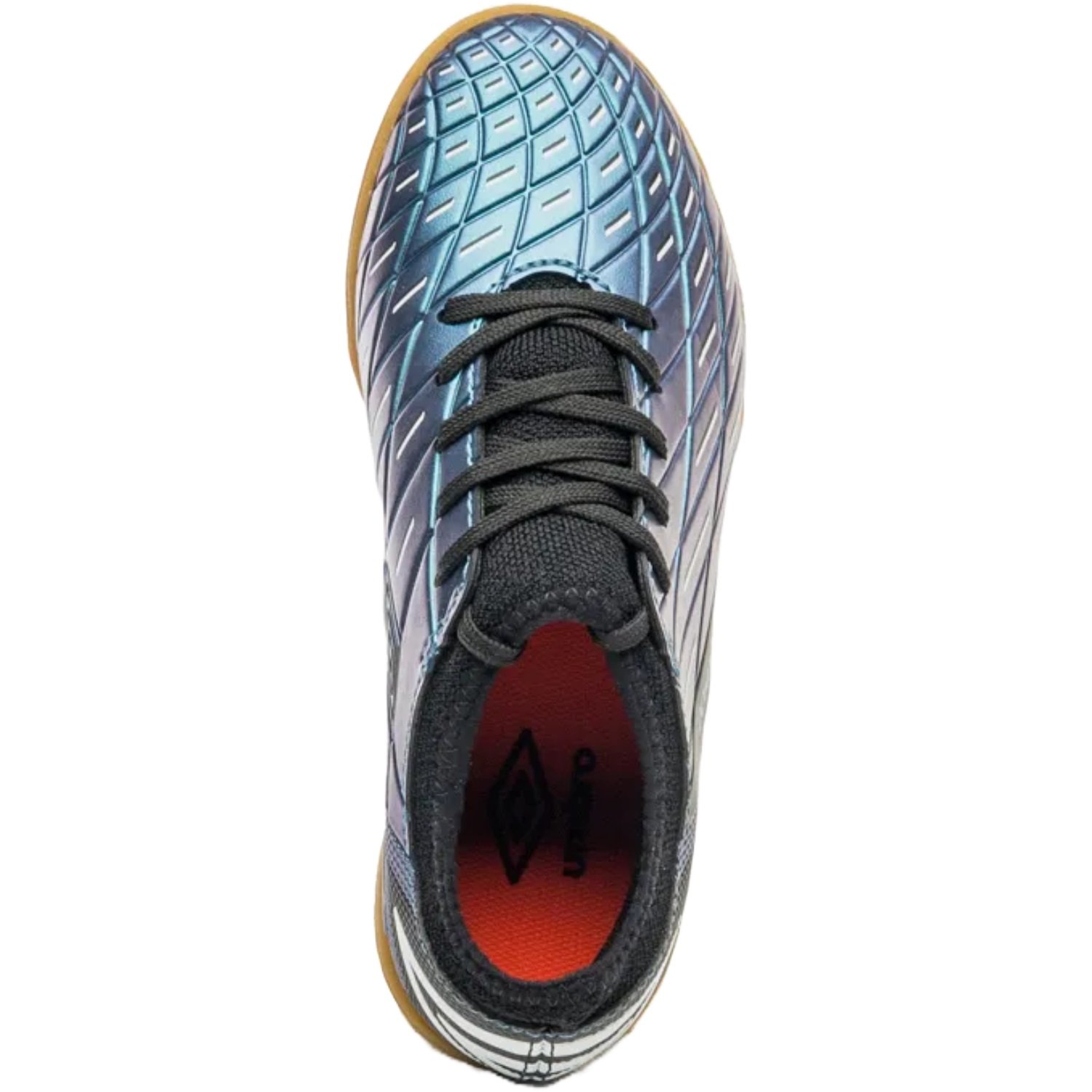 Chuteira Futsal Umbro Domain Infantil Azul/Preto 4