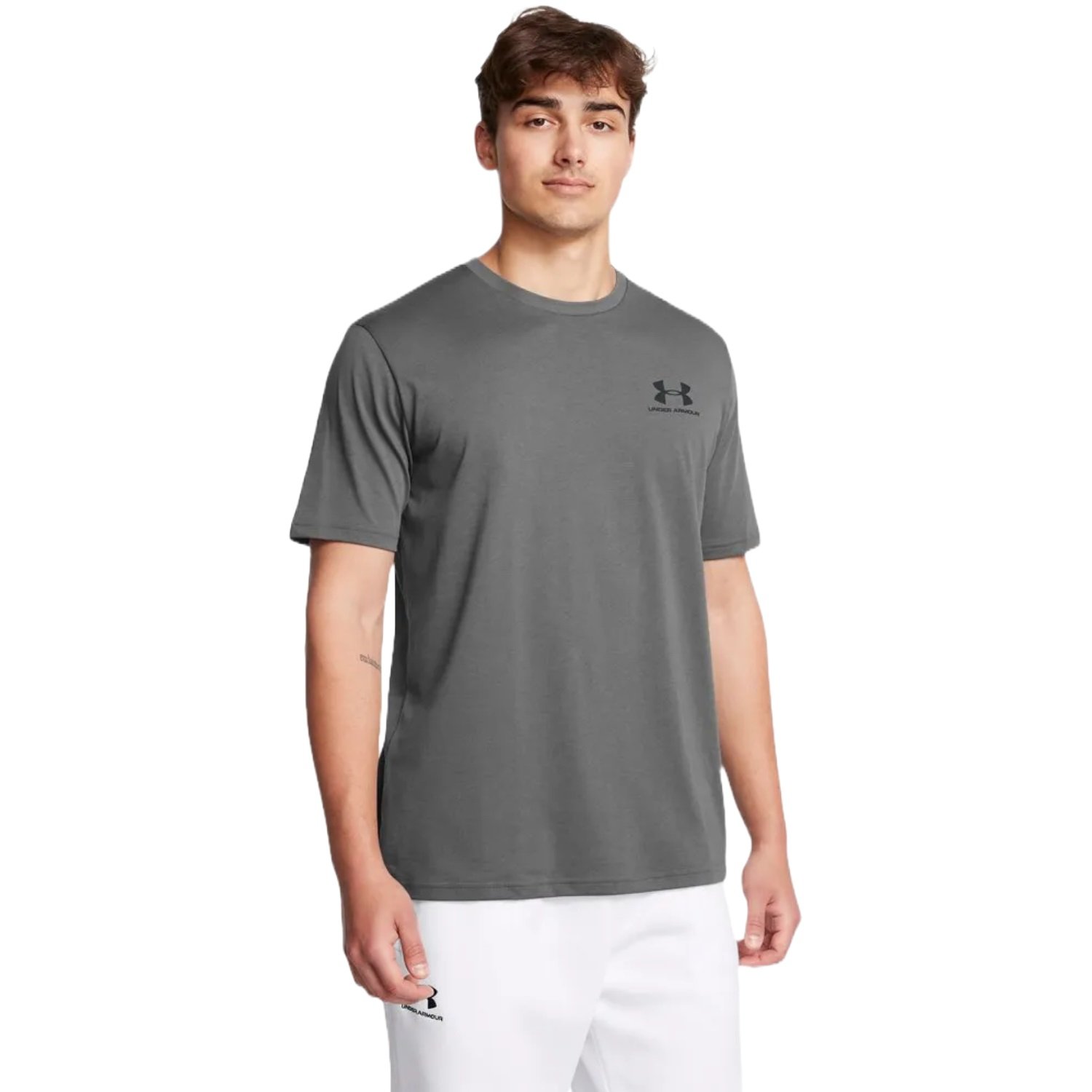 Camiseta Under Armour Sportstyle Left Chest Masculino Cinza 3