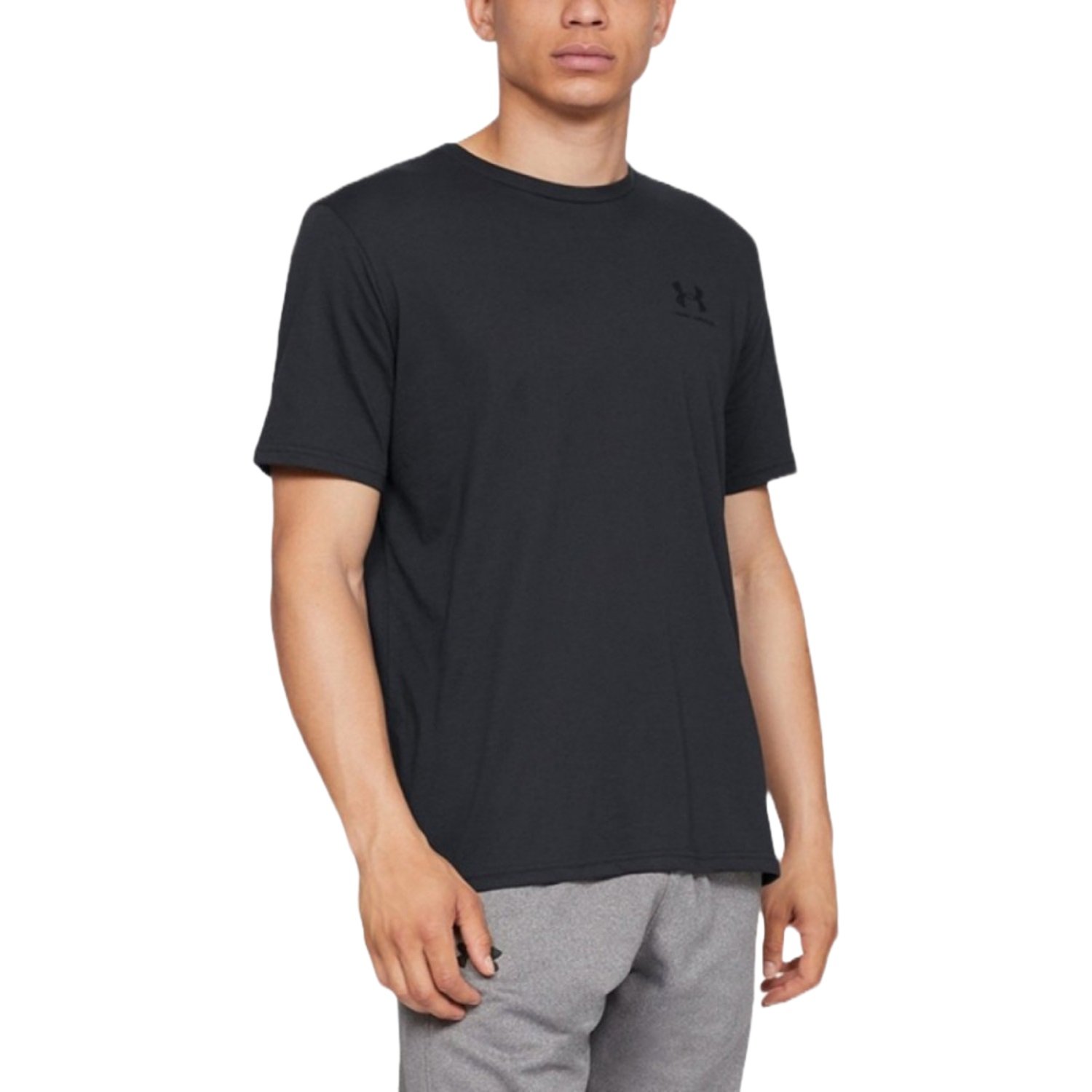 Camiseta Under Armour Sportstyle Left Chest Masculino Cinza Escuro 5