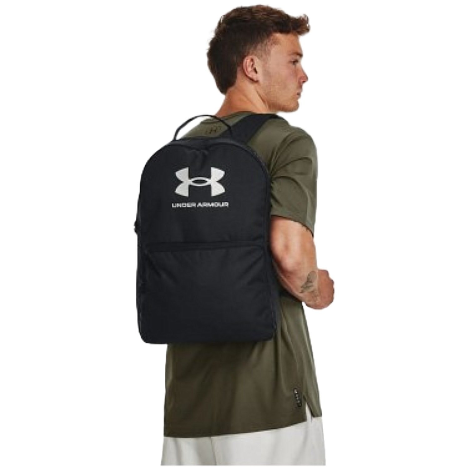 Mochila Under Armour Loudon Backpack Unissex Preto/Branco 5