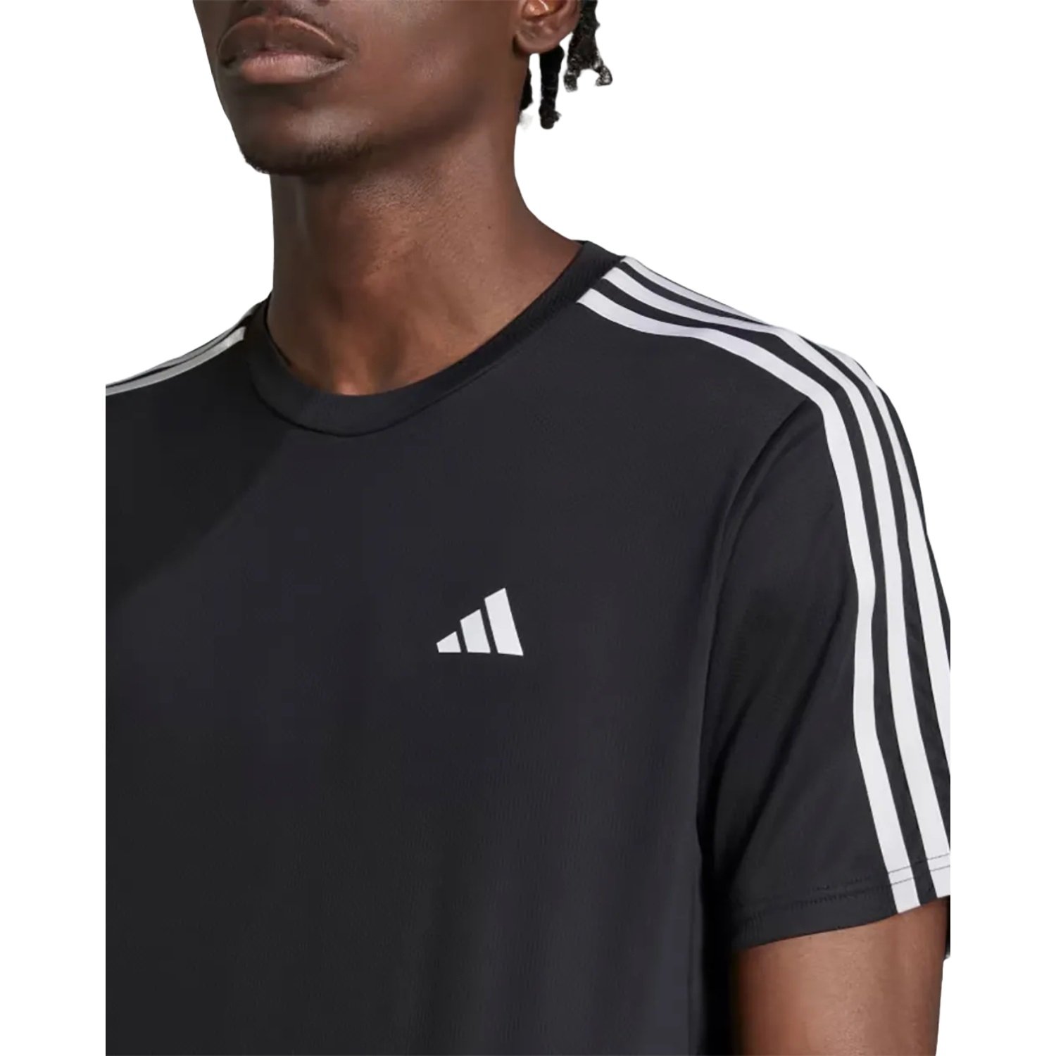 Camiseta Adidas Essentials 3 Listras Masculino Preto 5