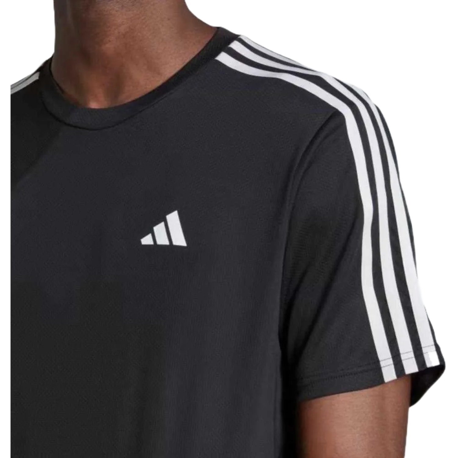 Camiseta Adidas Essentials 3 Listras Masculino Preto 6