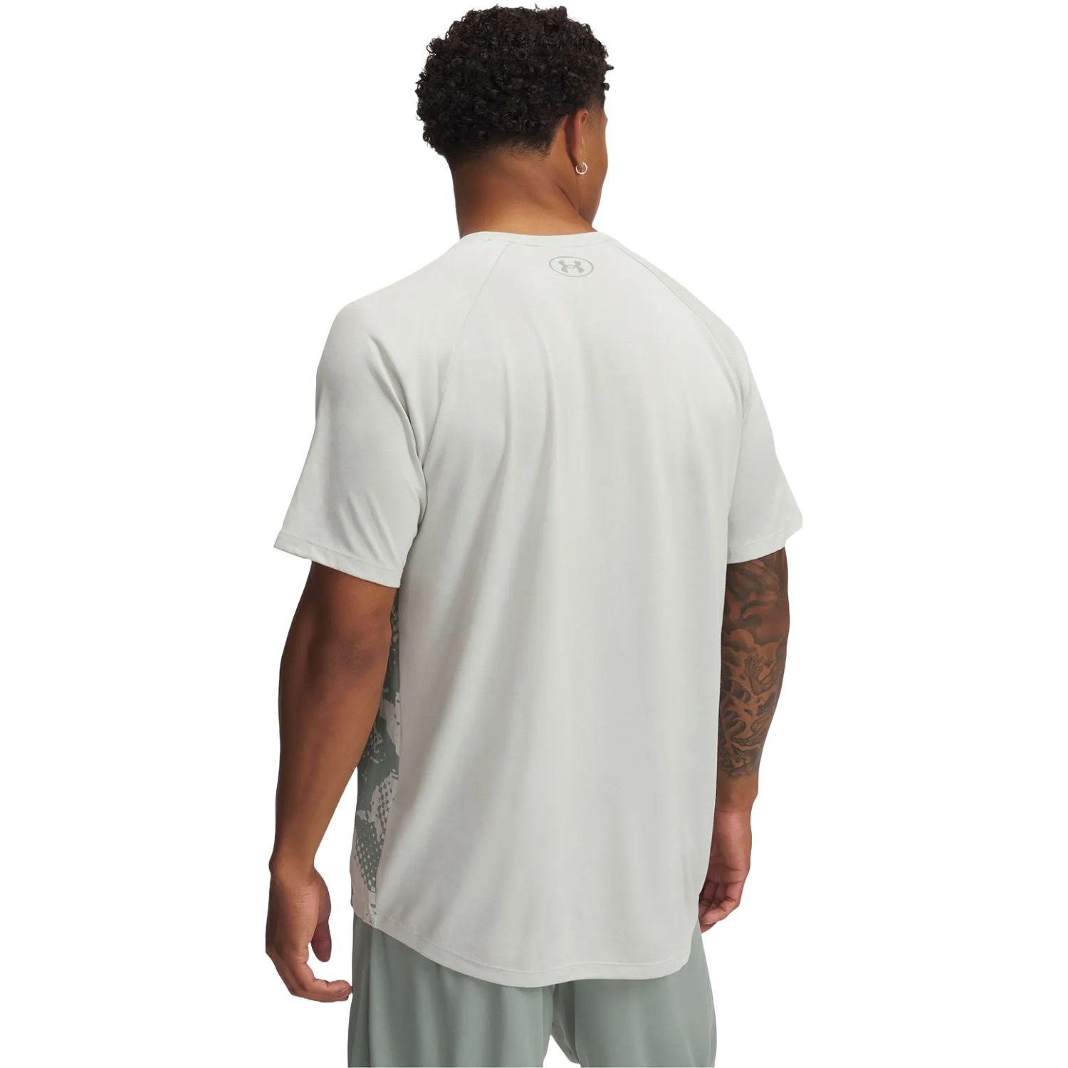 Camiseta Under Armour Tech Fade Masculino Branco/Verde 3