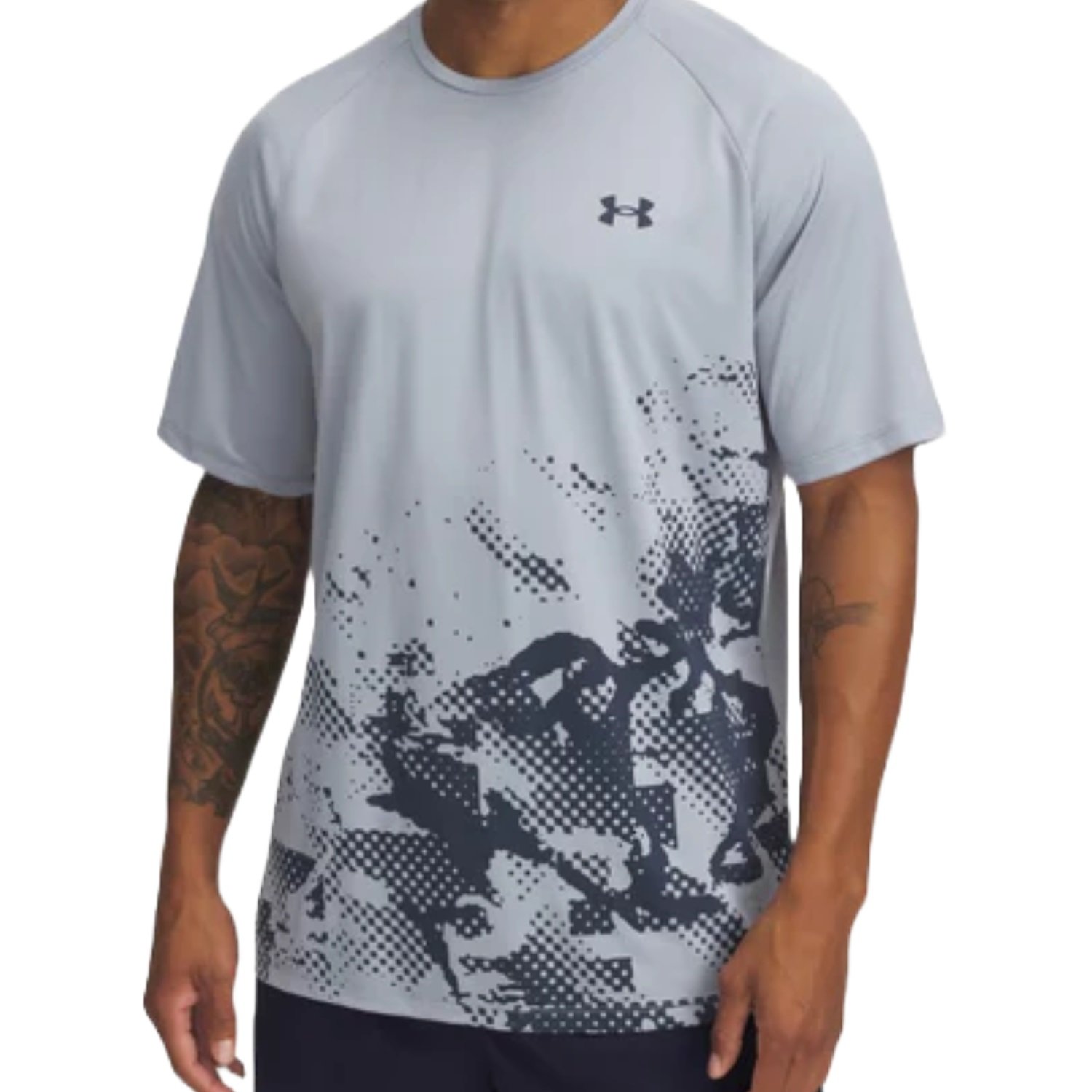 Camiseta Under Armour Tech Fade Masculino Cinza 3