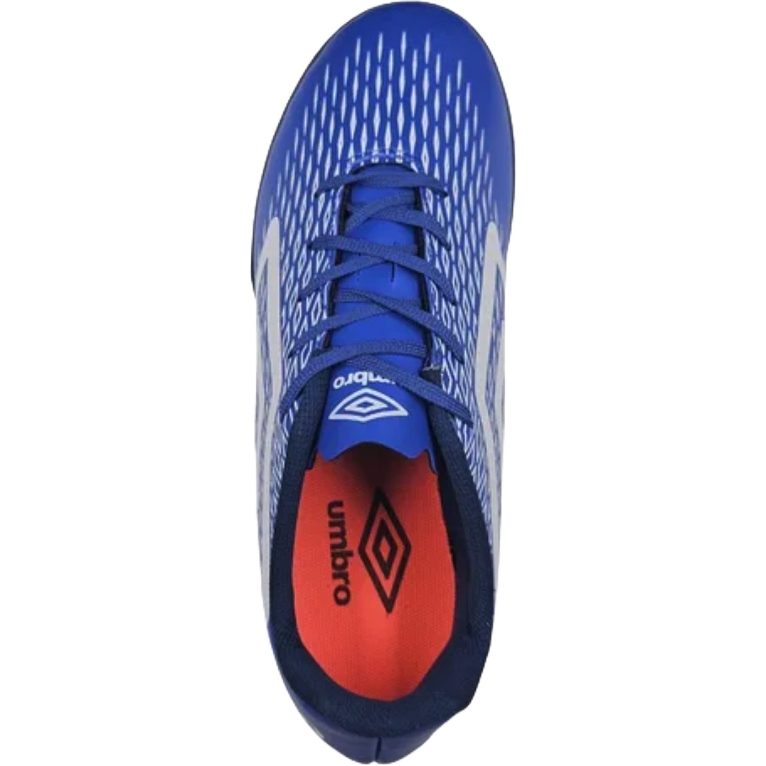 Chuteira Society Umbro X-Diamond Infantil Azul/Branco 4