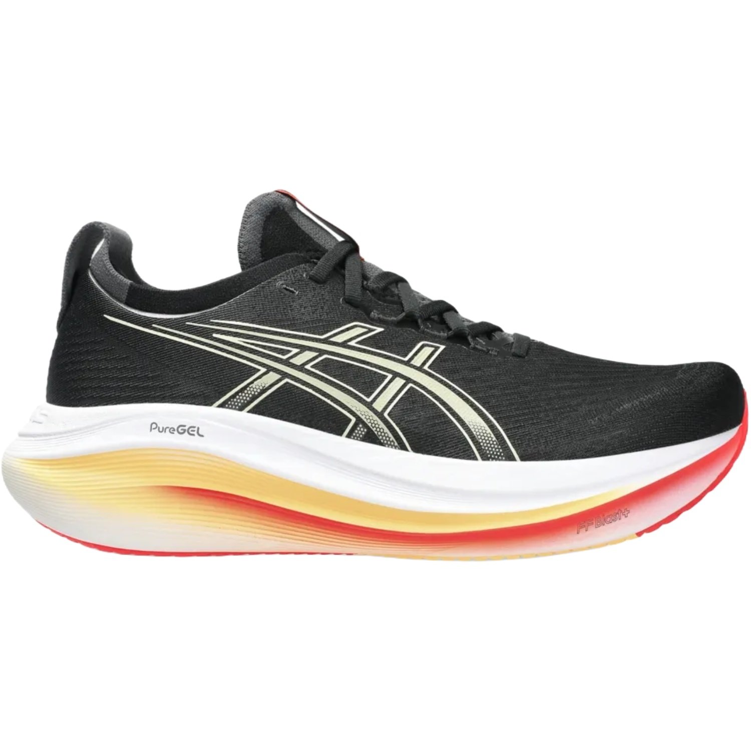 Tenis Asics Gel Nimbus 26 - masculino - preto e vermelho Preto