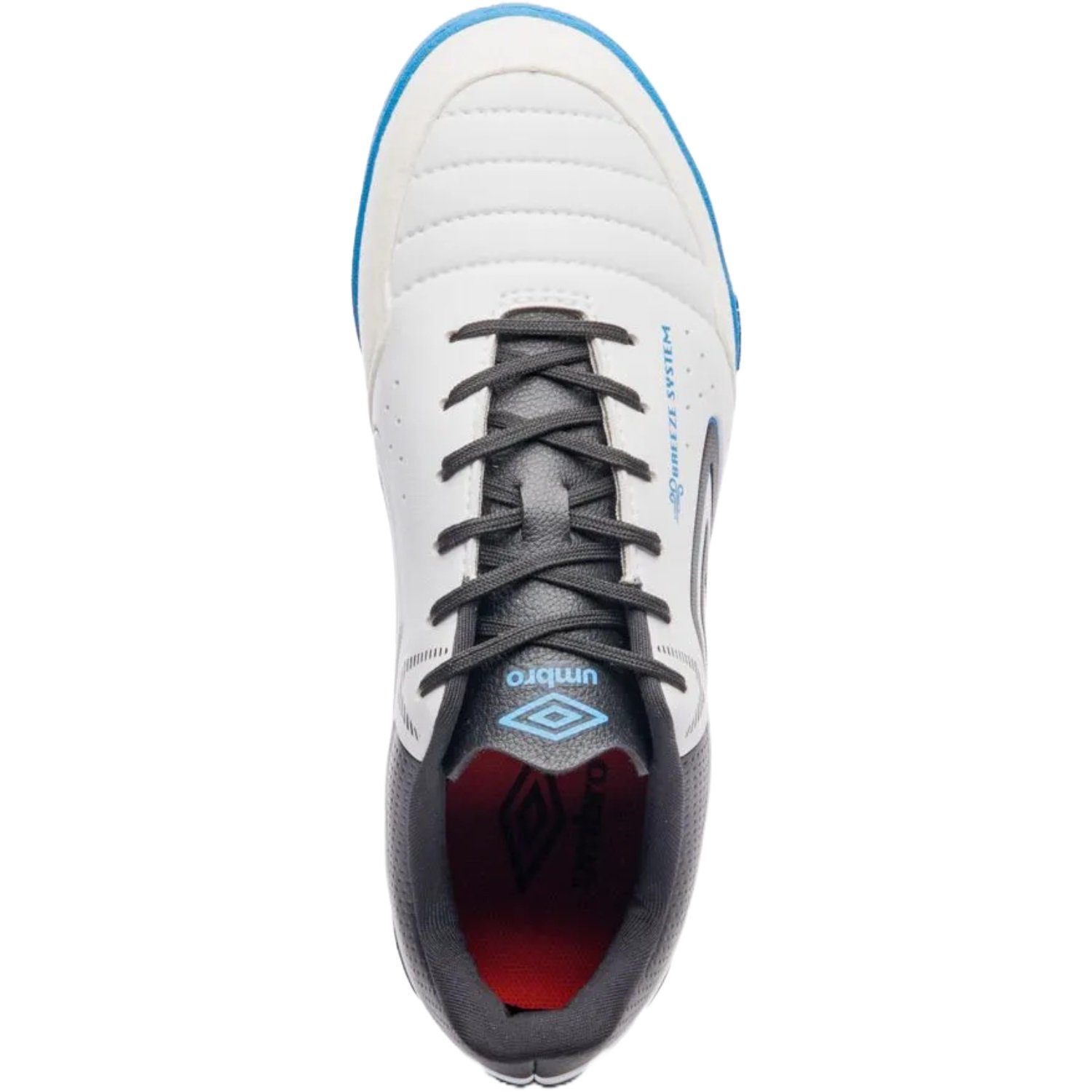 Chuteira Futsal Umbro Neo-Comfort Masculino Branco/Preto/Azul 4
