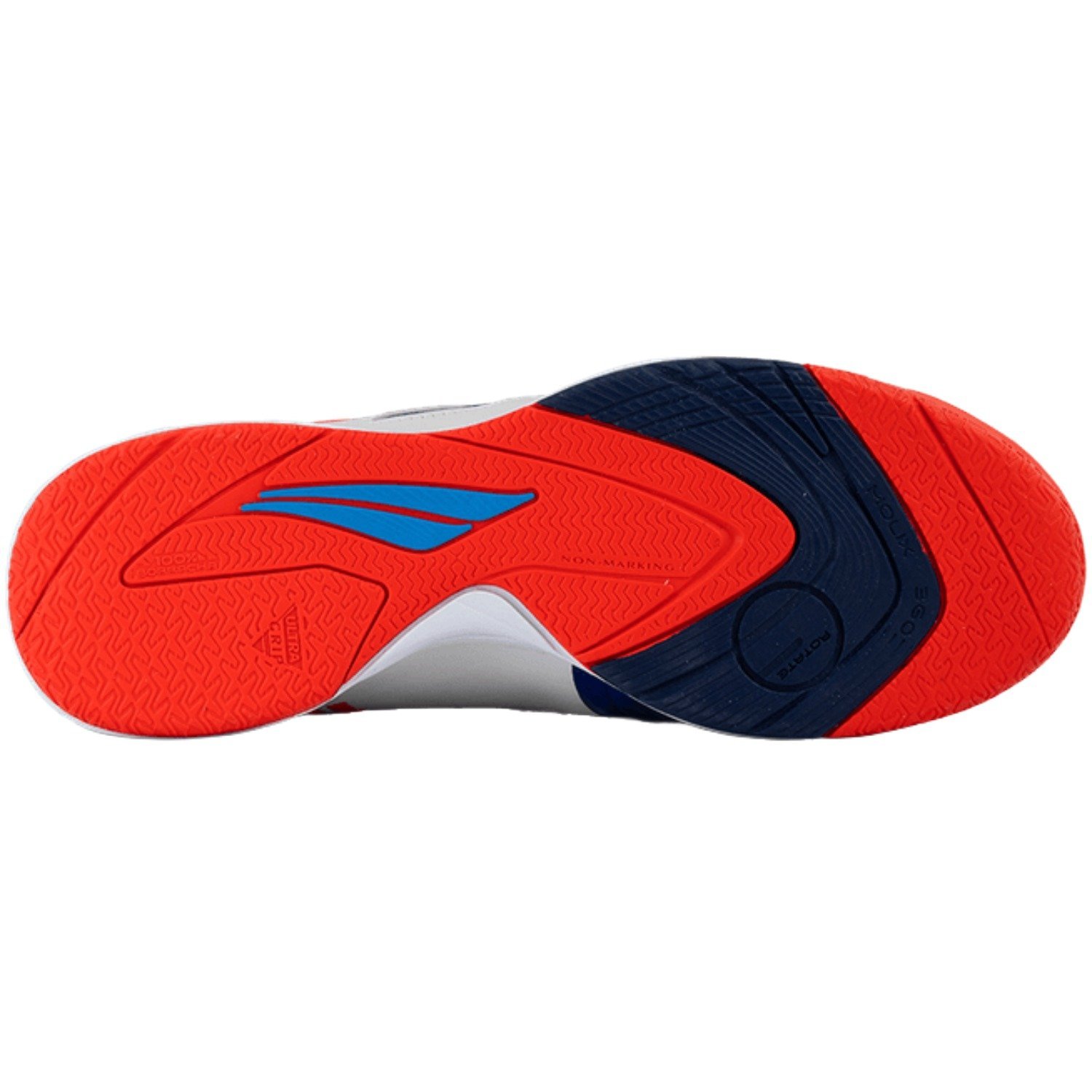 Chuteira Futsal Penalty Max 1000 Ecoknit Masculino Branco/Azul/Laranja 3