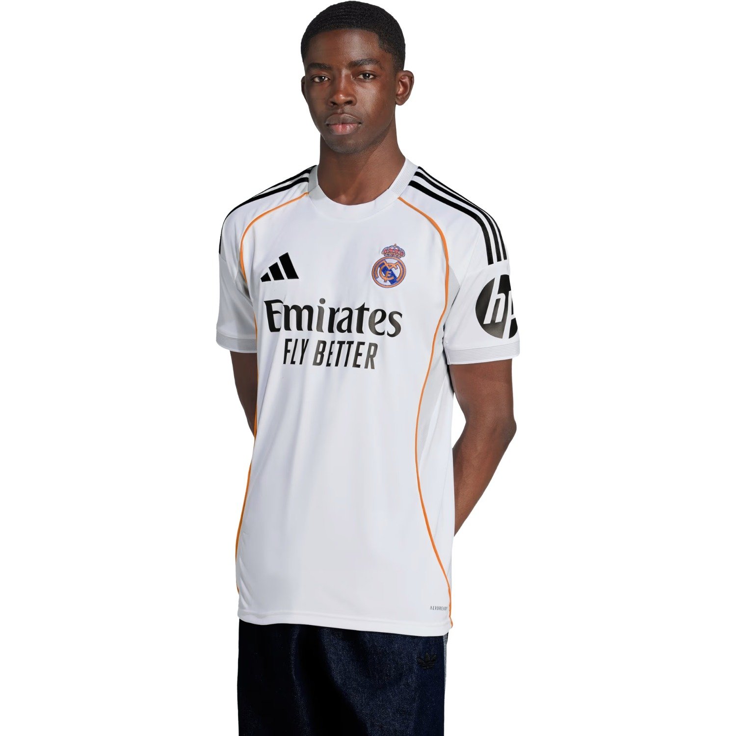 Camisa Real Madrid I 25/26 Home Jersey Adidas Masculino Branco 3