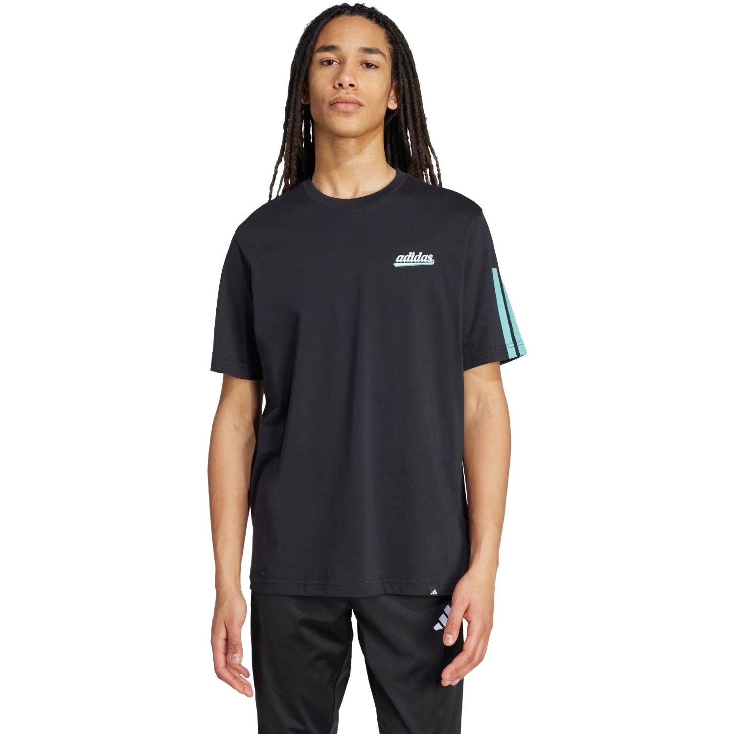Camiseta Adidas Gráfica Script Masculino Preto 2