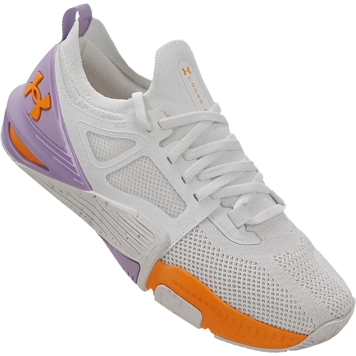 Tênis Under Armour Tribase Cross 2 Feminino Branco/Roxo/Laranja 4