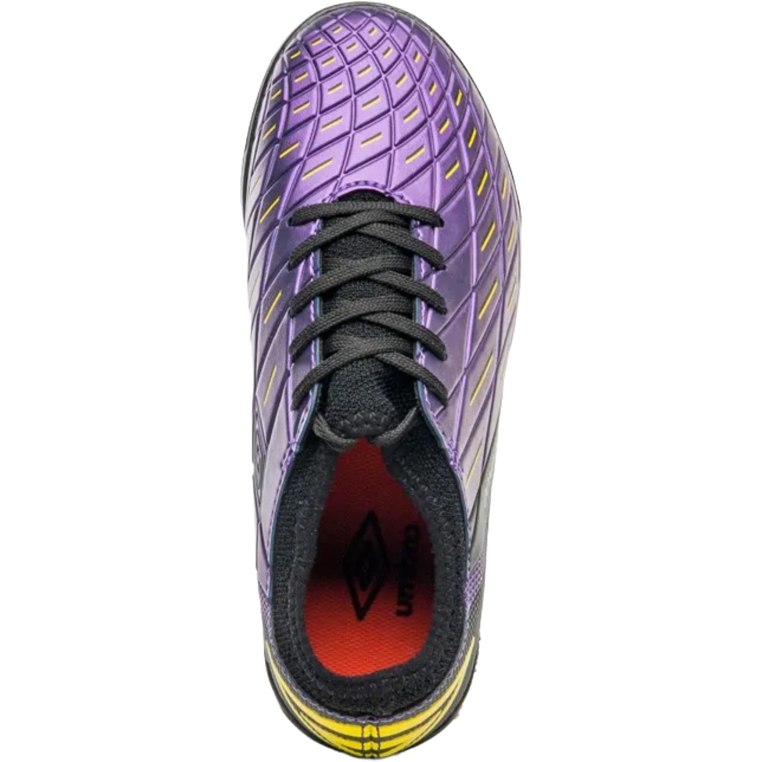 Chuteira Society Umbro Domain Infantil Roxo/Preto/Amarelo 5