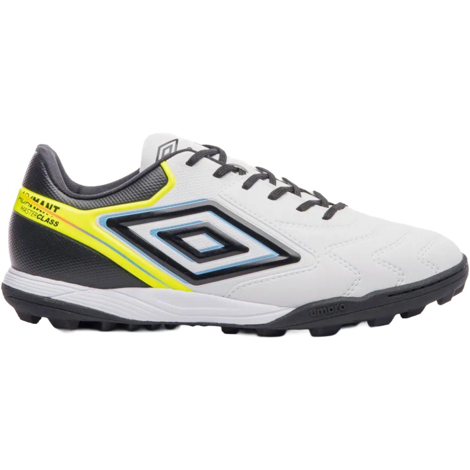 Chuteira Society Umbro Adamant Master Class Club Masculino Branco/Preto/Amarelo 1