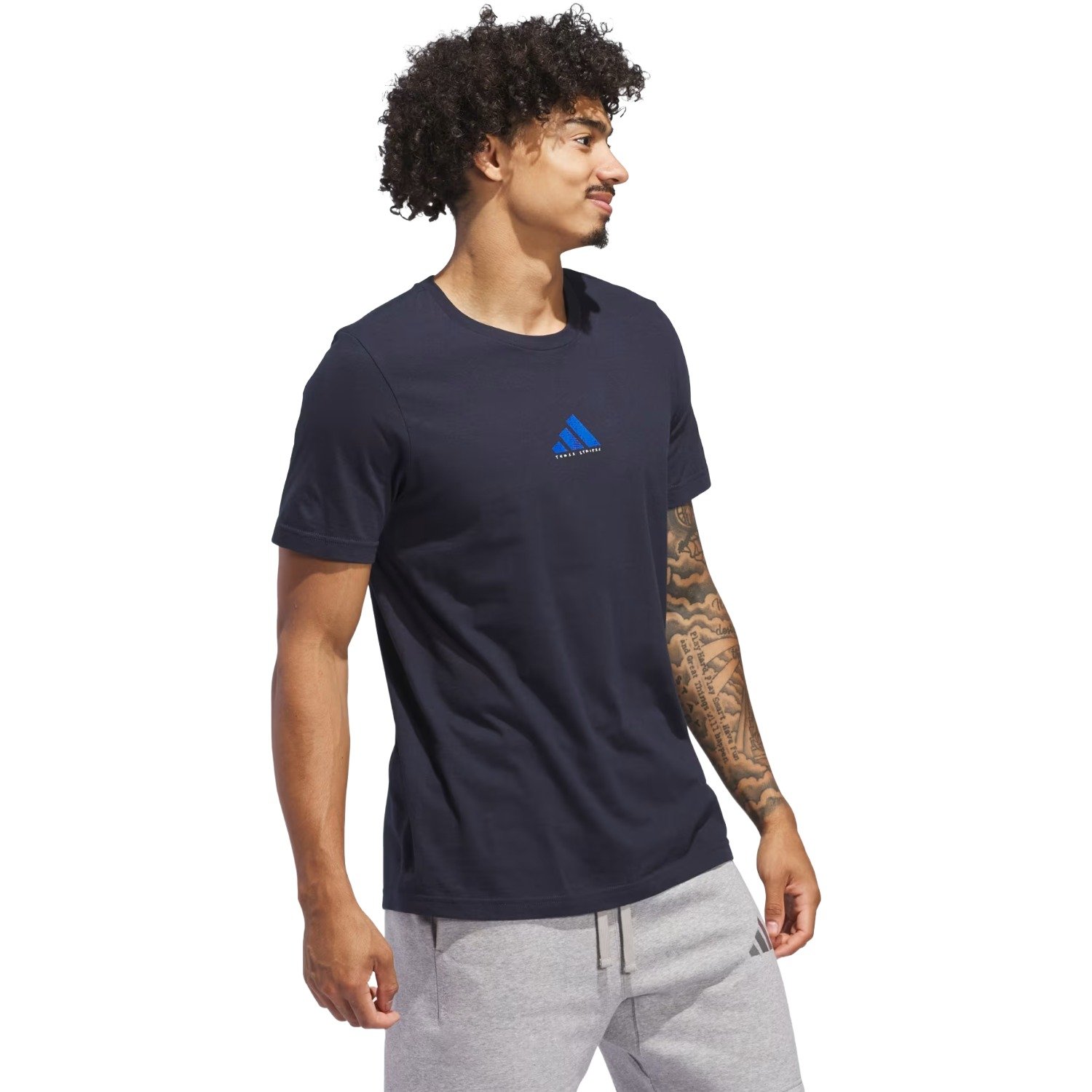 Camiseta Adidas Small Logo Masculino Azul 2