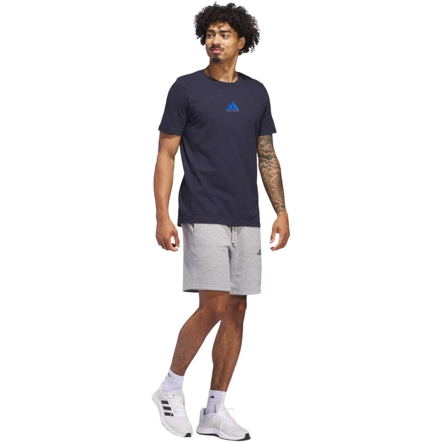 Camiseta Adidas Small Logo Masculino Azul 4