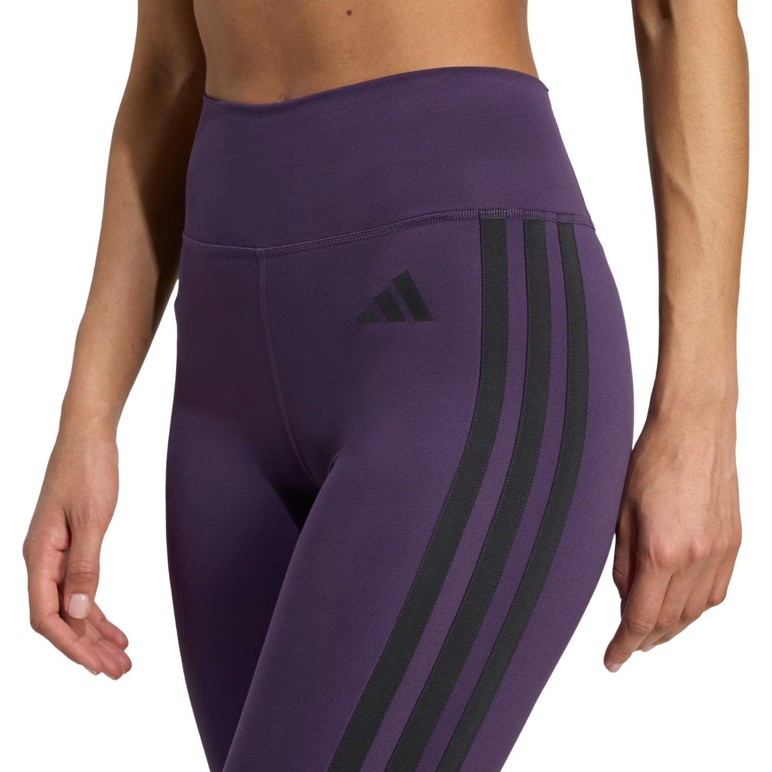 Calça Legging Adidas Optime Essentials Feminino Roxo 4