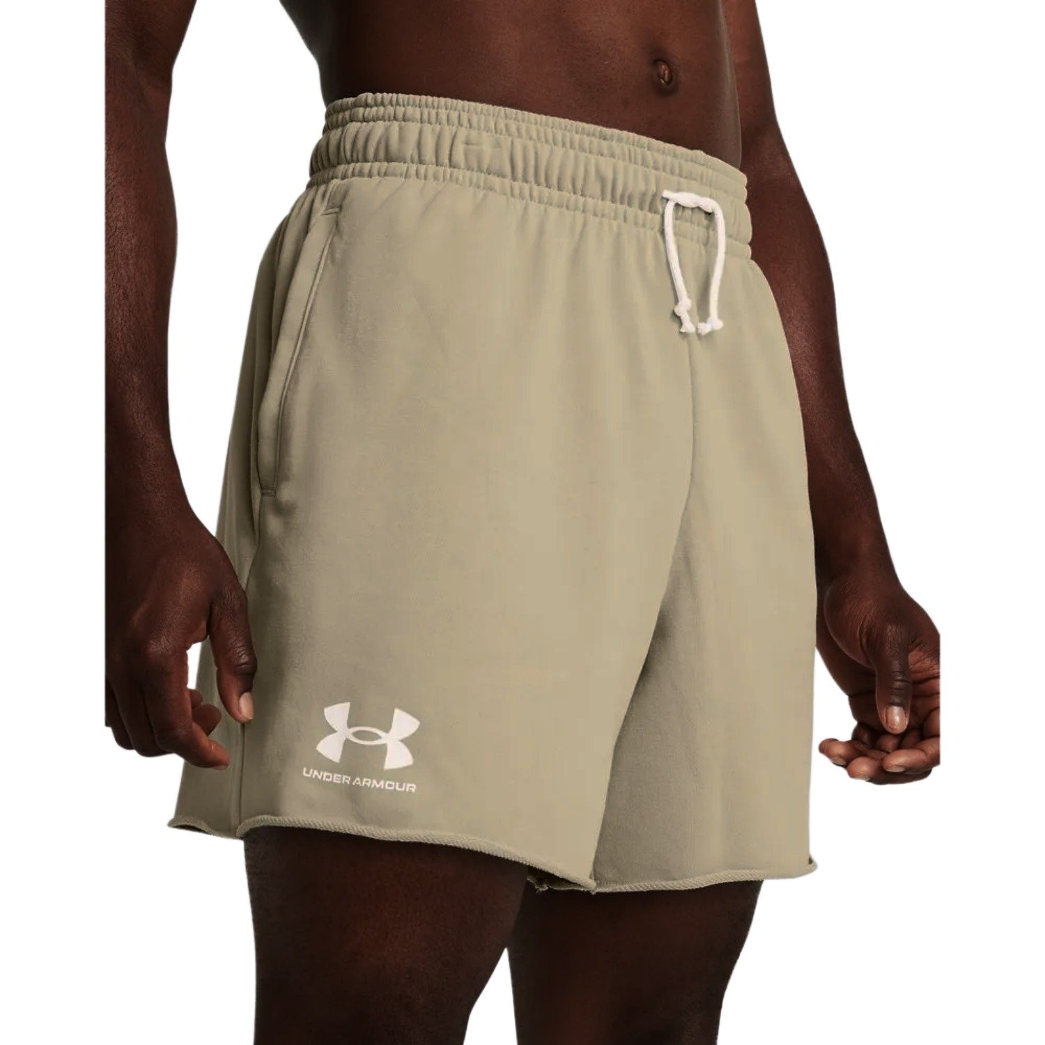Bermuda Under Armour Rival Terry 6IN Masculino Bege 3