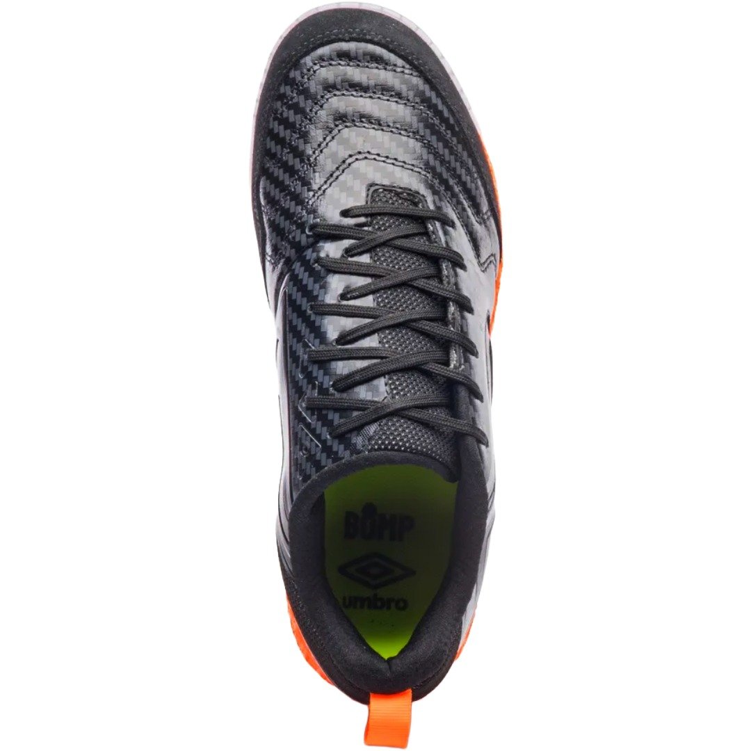 Chuteira Futsal Umbro Pro 5 Bump Masculino Preto/Laranja 5