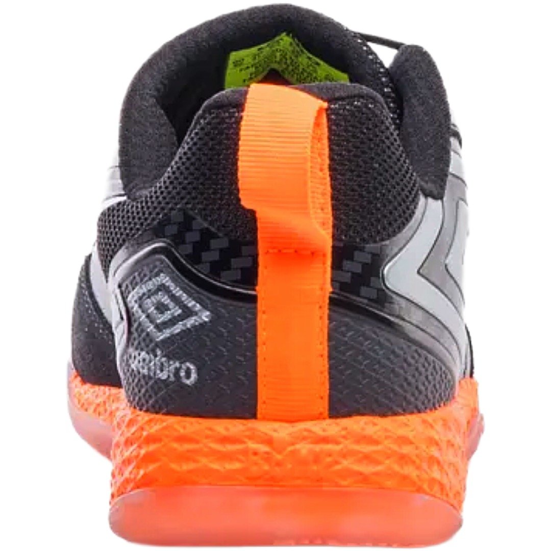 Chuteira Futsal Umbro Pro 5 Bump Masculino Preto/Laranja 6