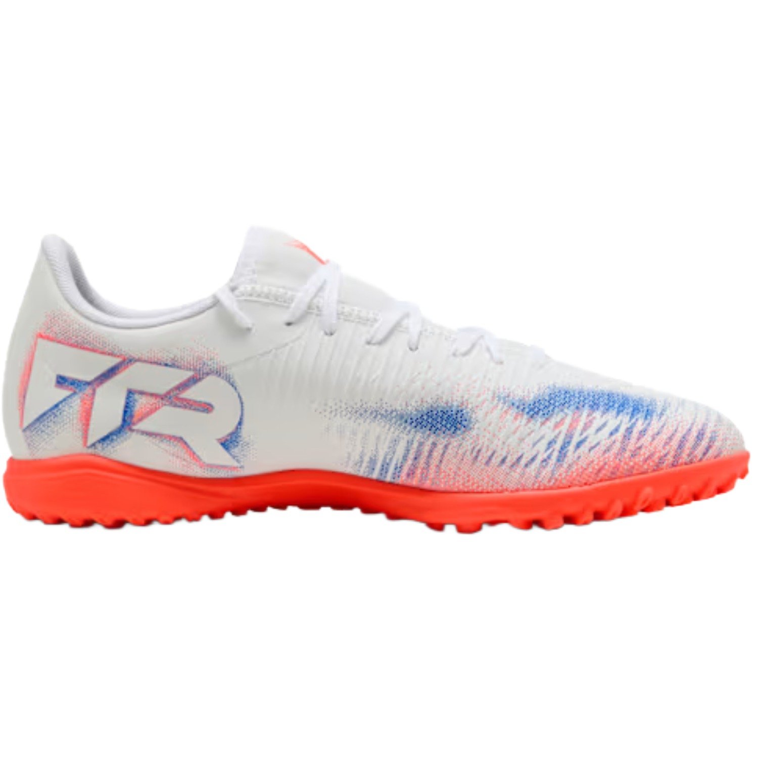 Chuteira Society Puma Future 8 Play TT Masculino Branco/Laranja 3