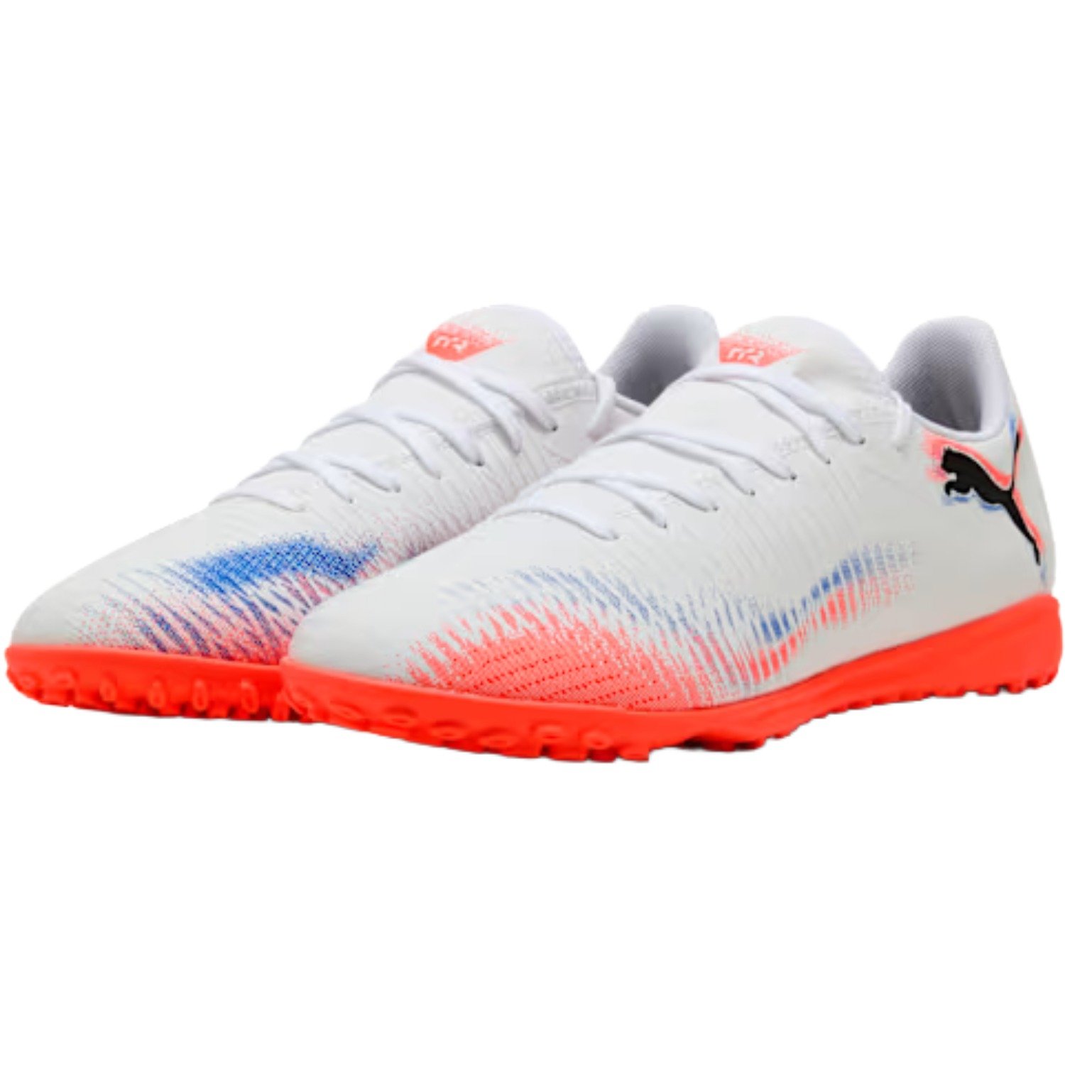 Chuteira Society Puma Future 8 Play TT Masculino Branco/Laranja 4