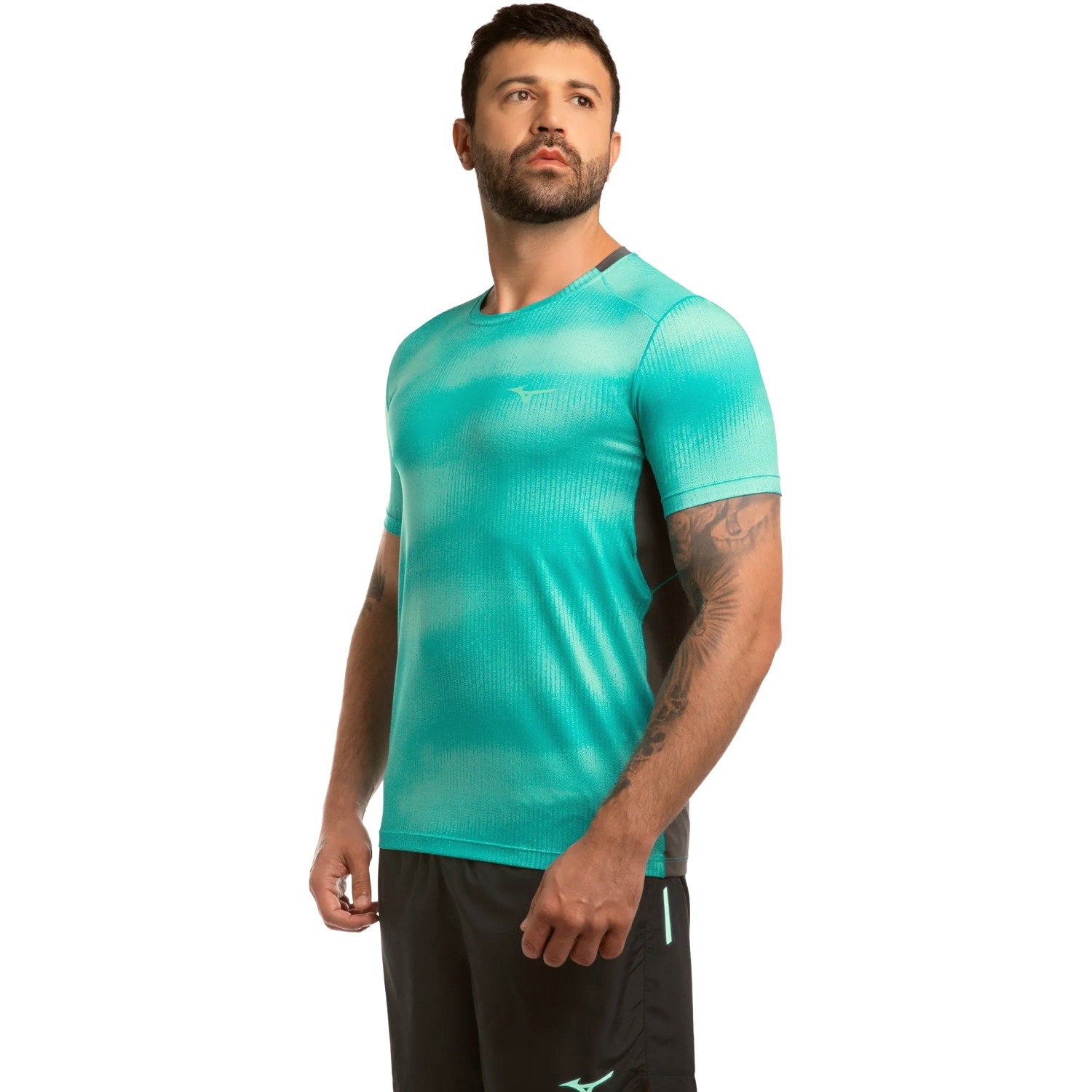 Camiseta Mizuno Run Easy 5 Masculino Verde 2