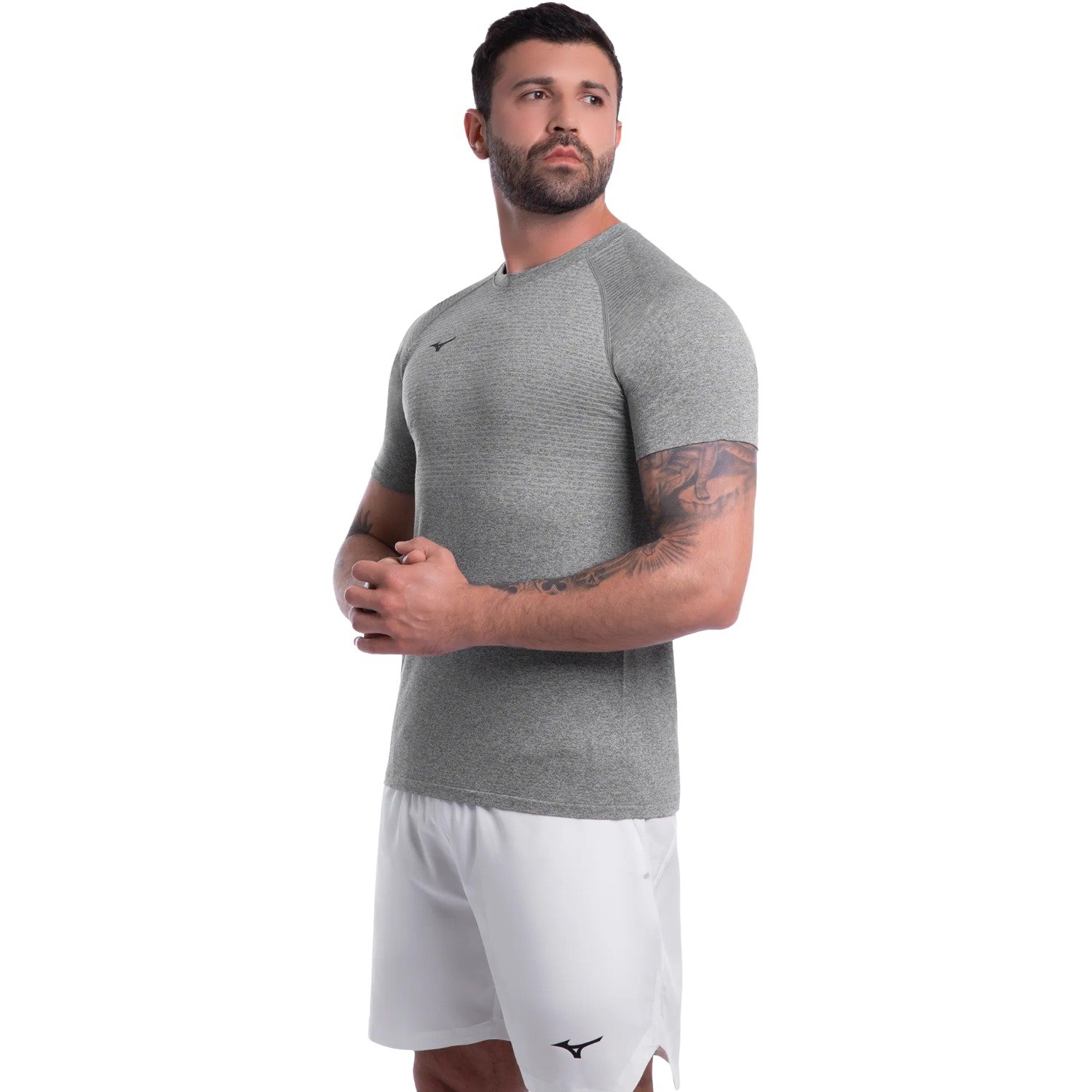 Camiseta Mizuno Soul Fit 4 Masculino Cinza 2
