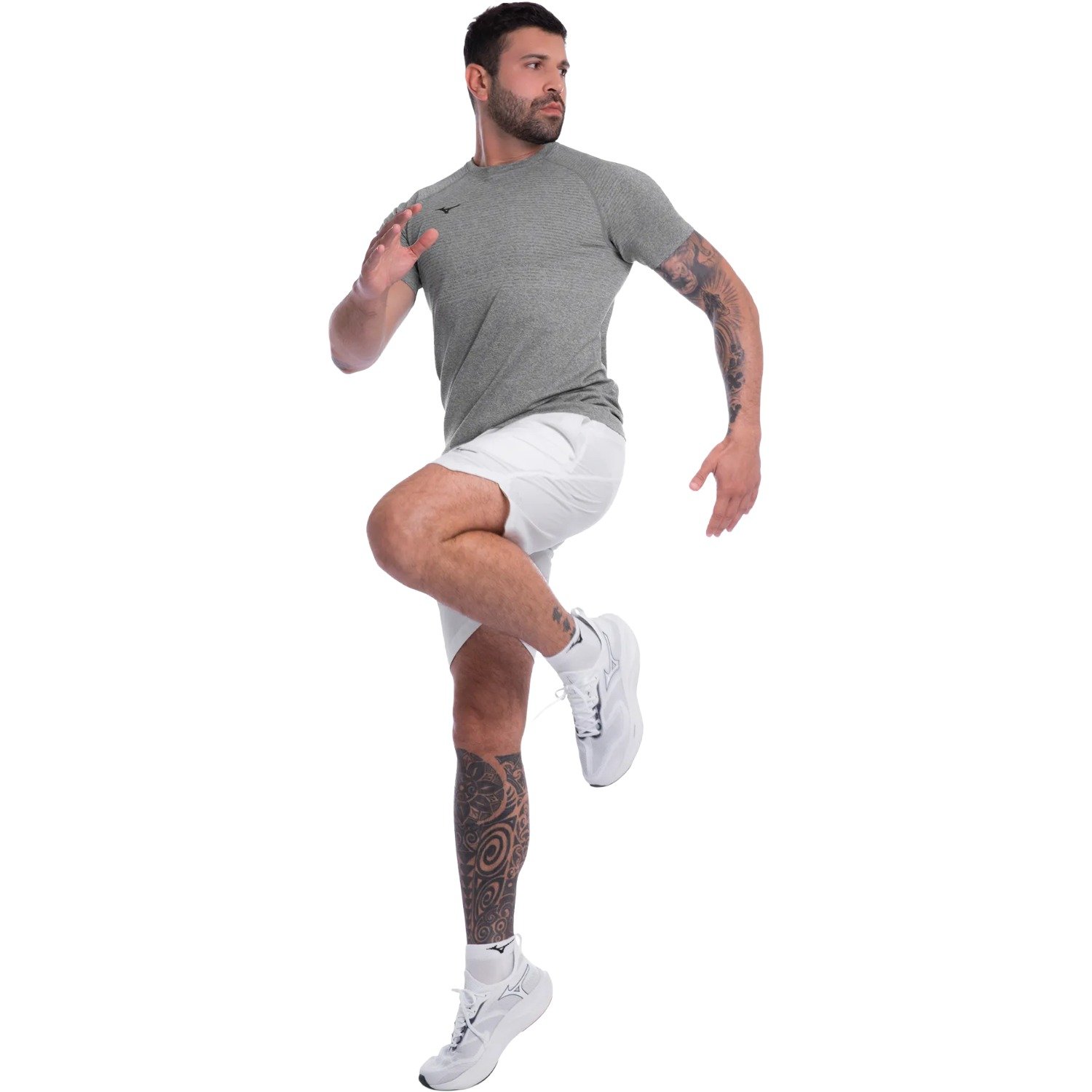 Camiseta Mizuno Soul Fit 4 Masculino Cinza 4
