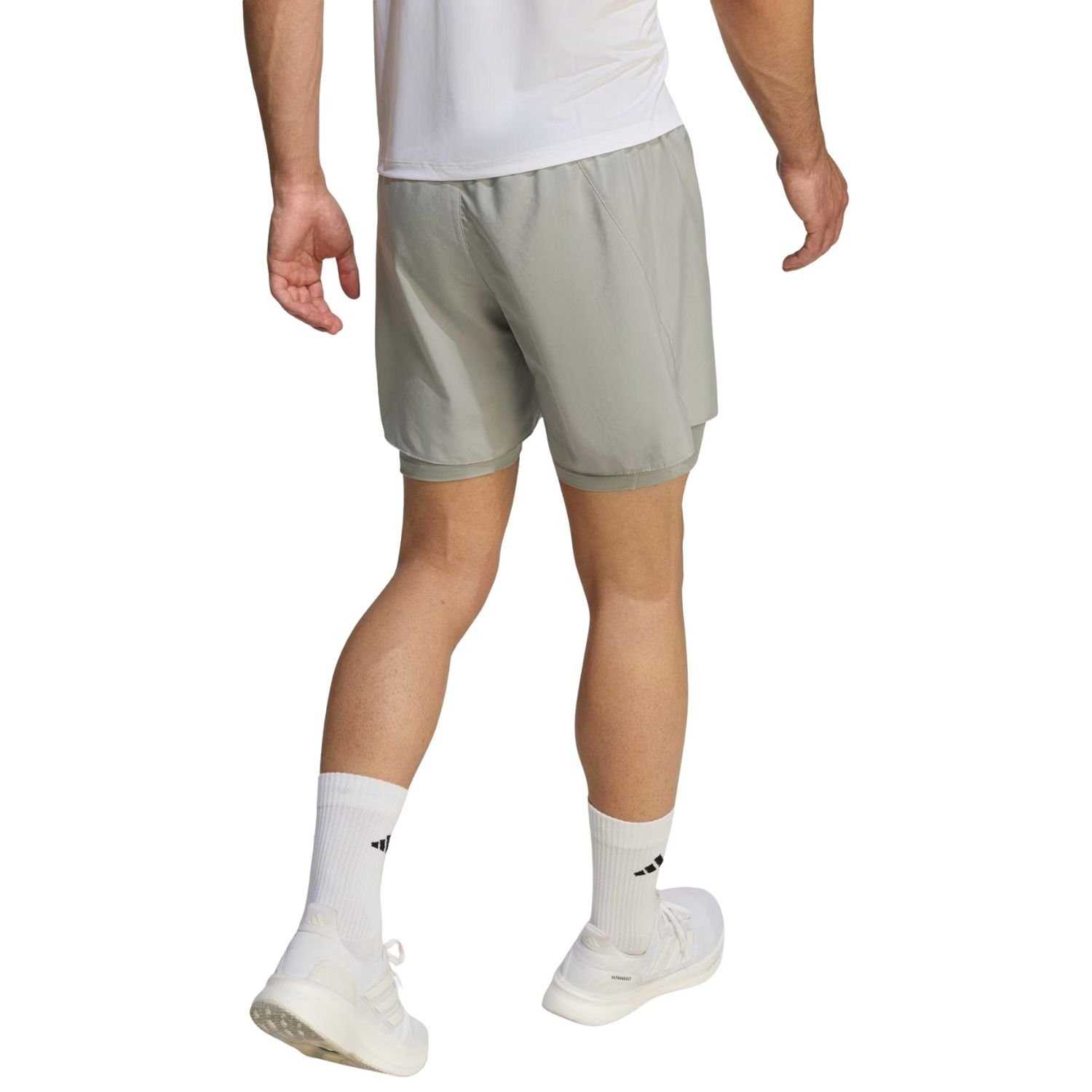 Shorts Adidas ADI365 Essentials 2IN 1 Masculino Cinza 2