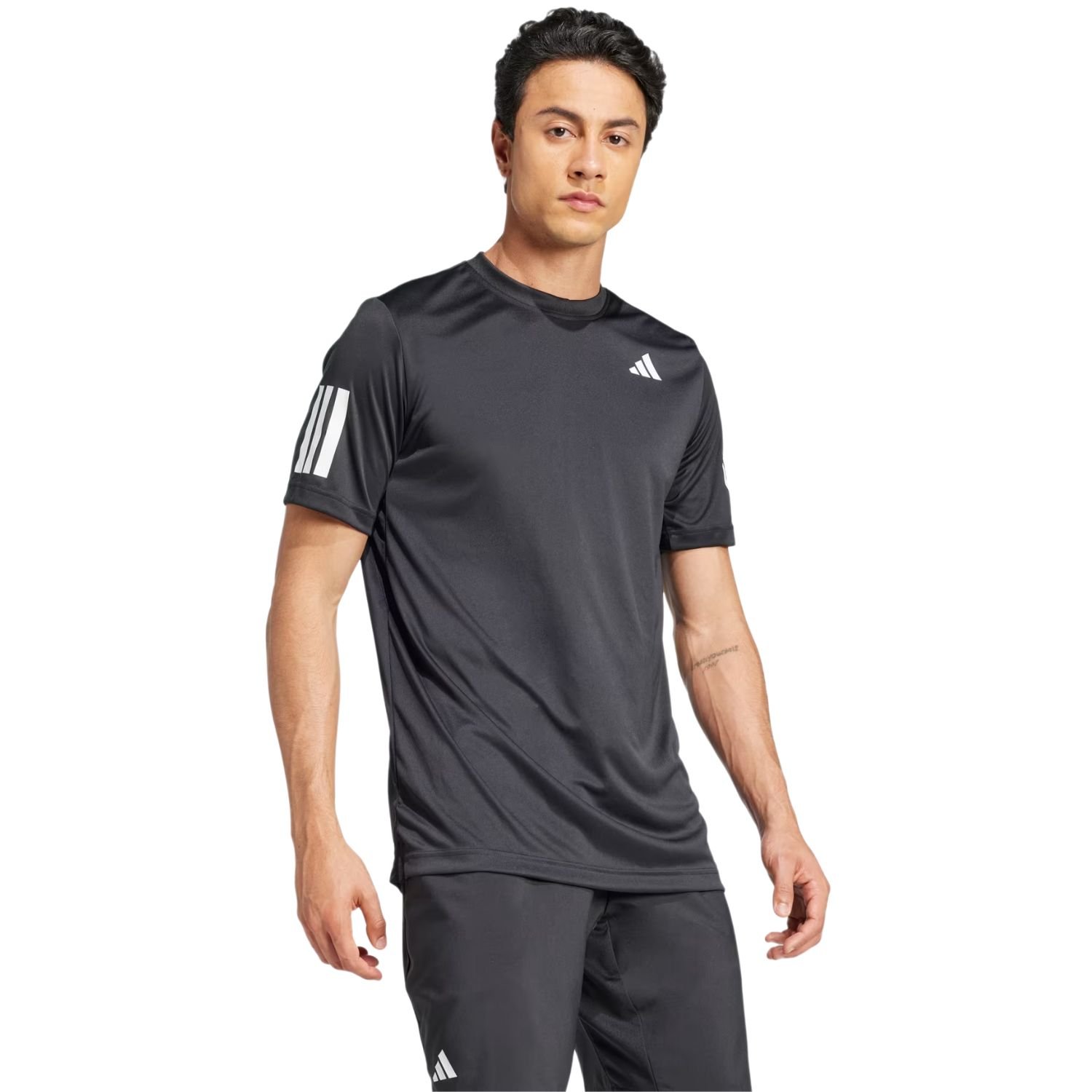 Camiseta Adidas Club Tennis 3 Stripes Masculino Preto 4