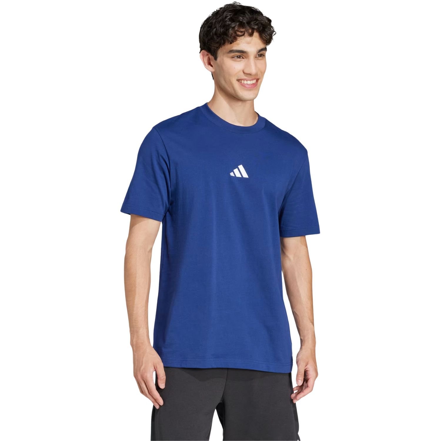 Camiseta Adidas Essentials Small Logo Masculino Azul 4